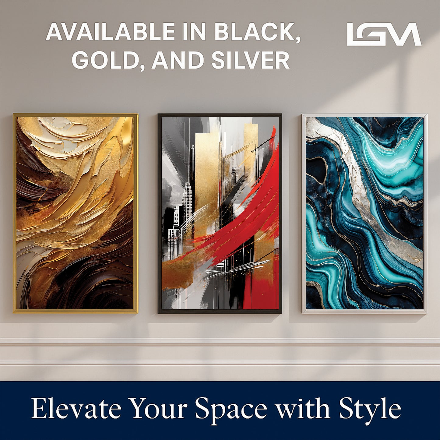 Cosmic Abstract Wall Art – Purple and Gold Galaxy-Inspired Décor