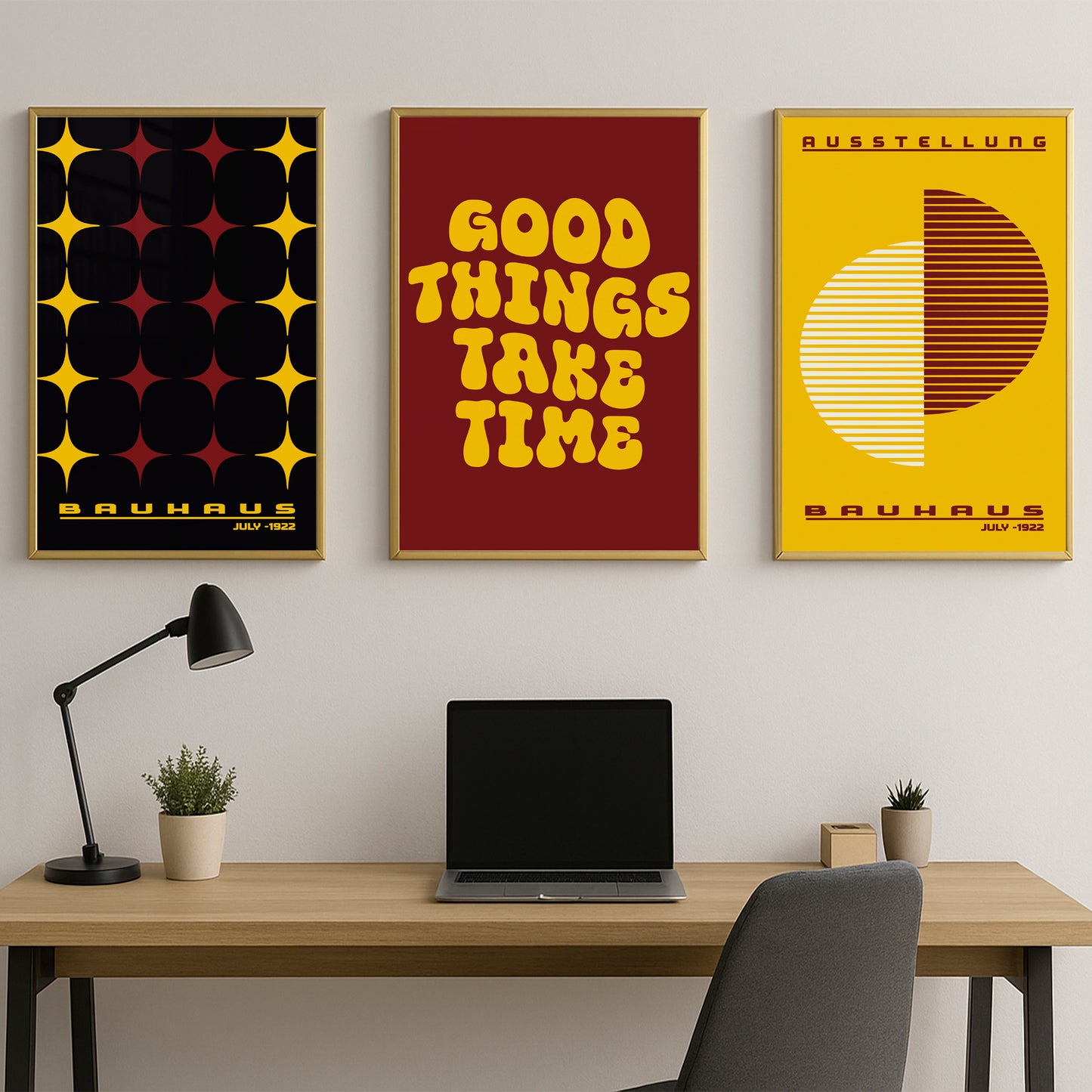 Good Things Take Time - Luxury Glass Framed Wall Art (Multiple Colors)