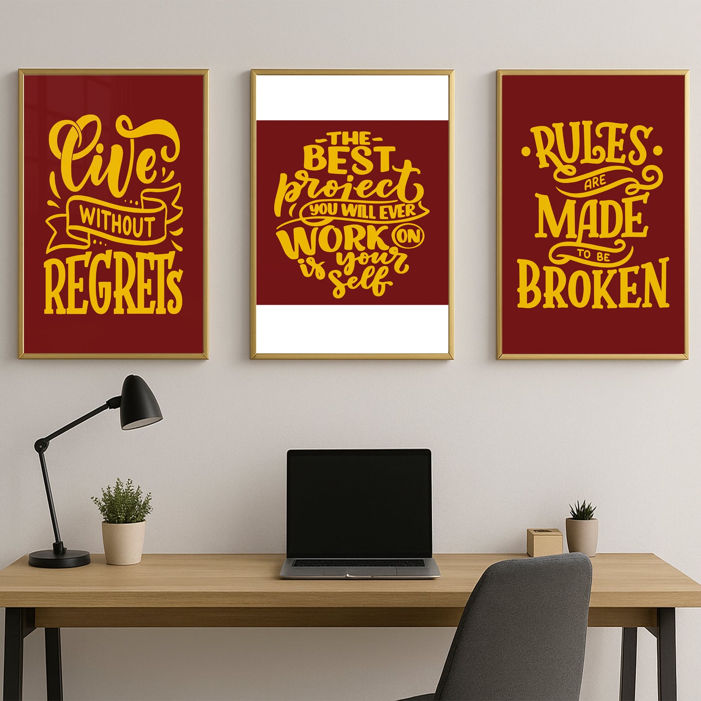 Elevate & Empower β The Best Project Is YOU - Luxury Glass Wall Art