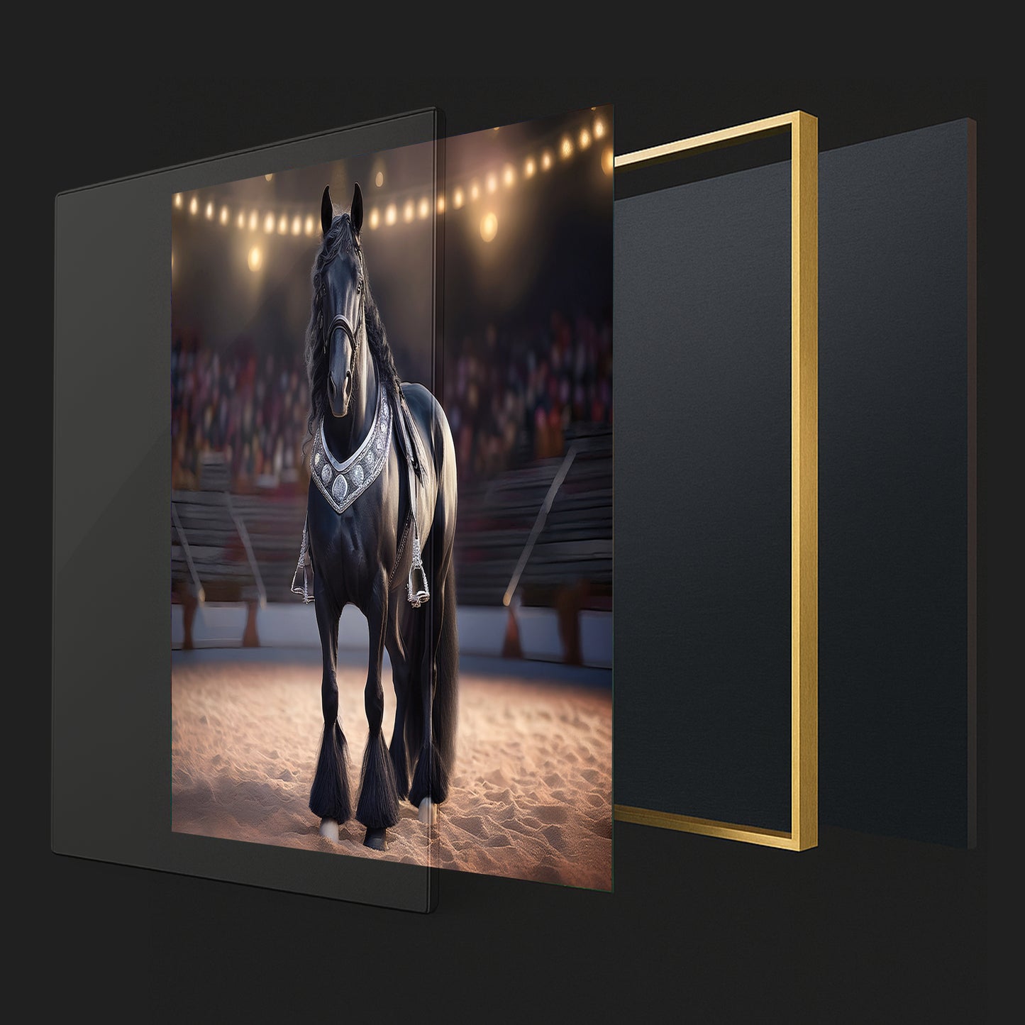Regal Parade – Percheron in Ornate Silver Tack