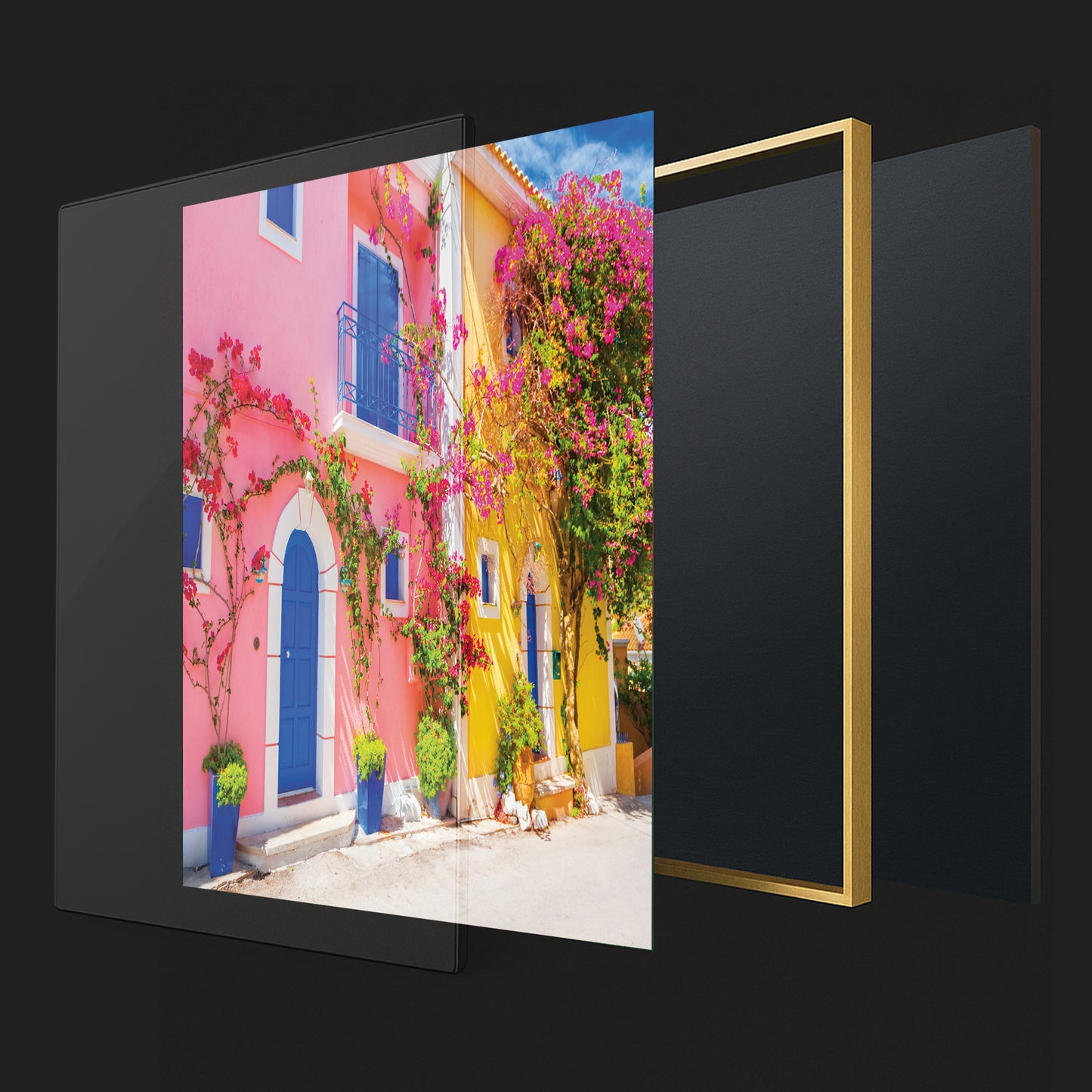 Blooming Bougainvillea – Colorful Greece Wall Art, Mediterranean Home Decor
