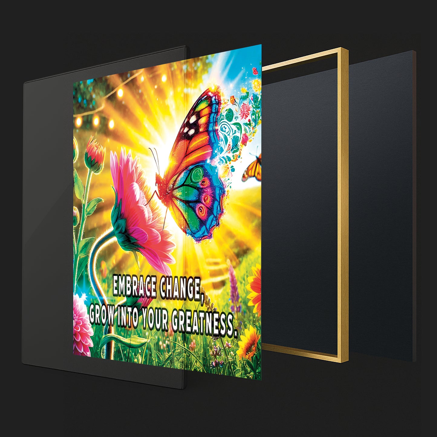 Butterfly of Change – Embrace Change Motivational Wall Art