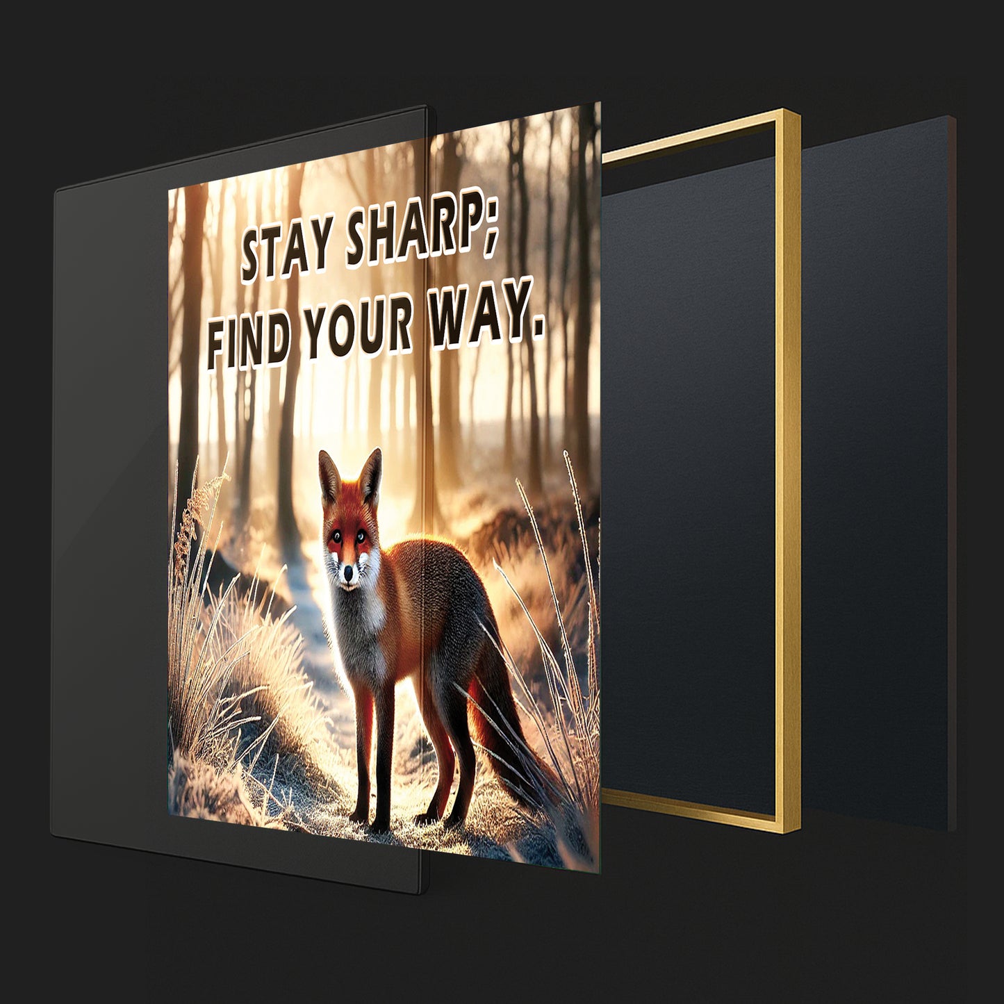 The Clever Fox – Stay Sharp, Motivational Wall Art