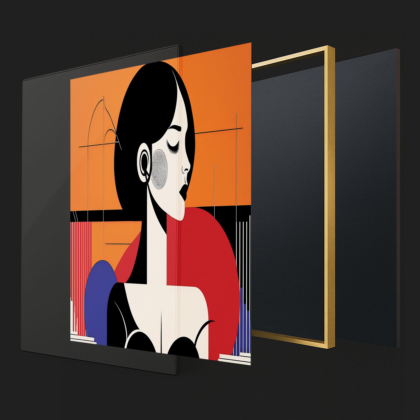 Quiet Power – Luxury Framed Glass Art