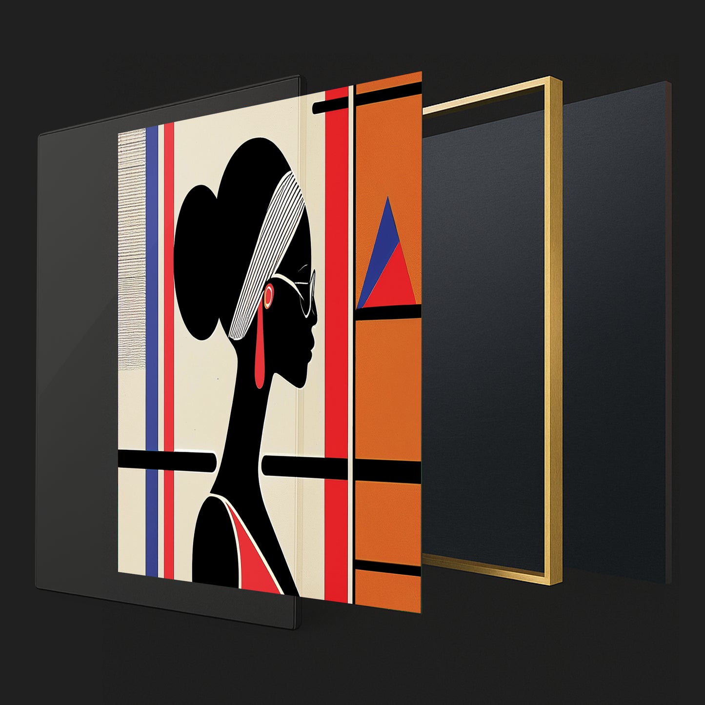 Profile in Strength – Luxury Framed Glass Art