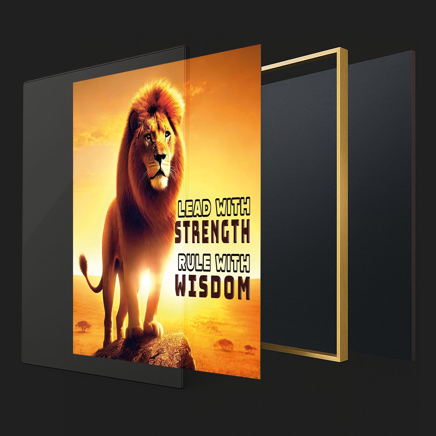 Lead With Strength – Lion Wall Art