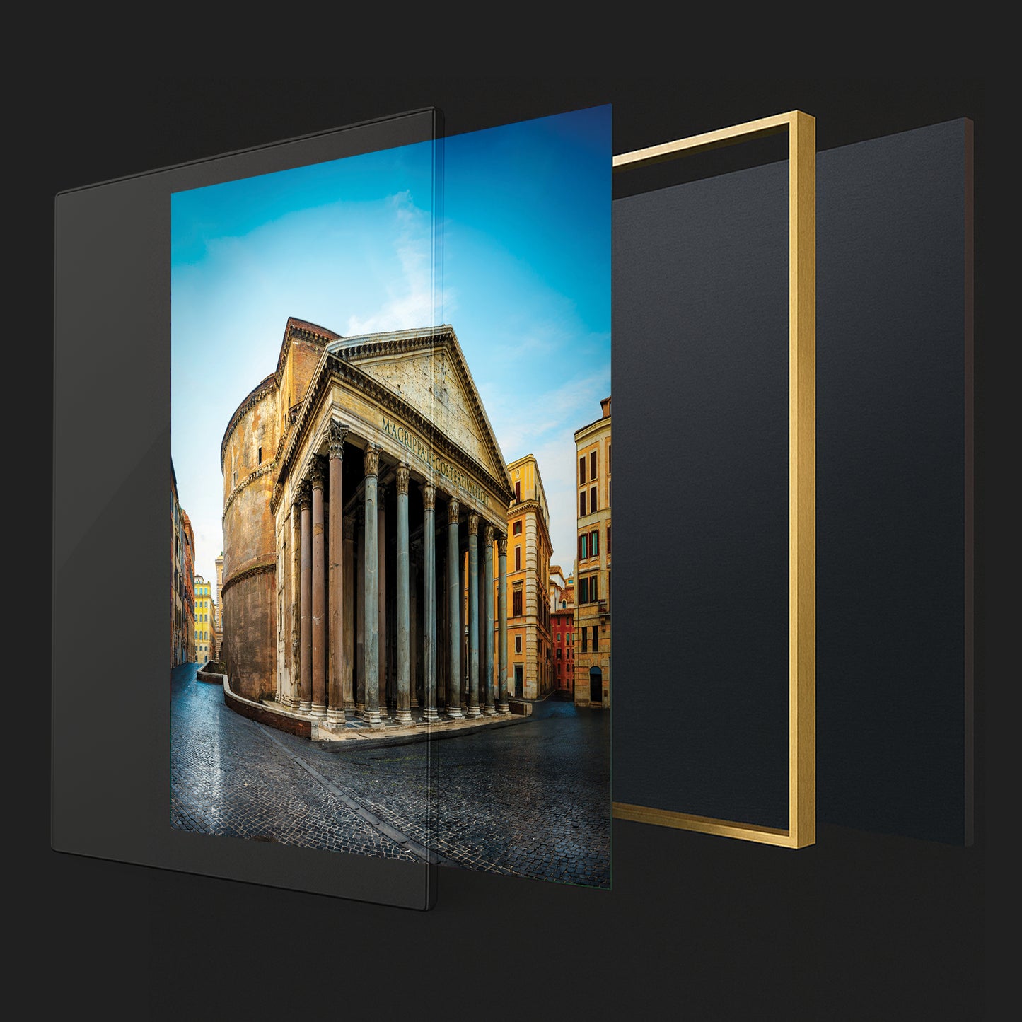 Pantheon of Rome – Ancient Temple with Corinthian Columns, Luxury UV Gloss Wall Art