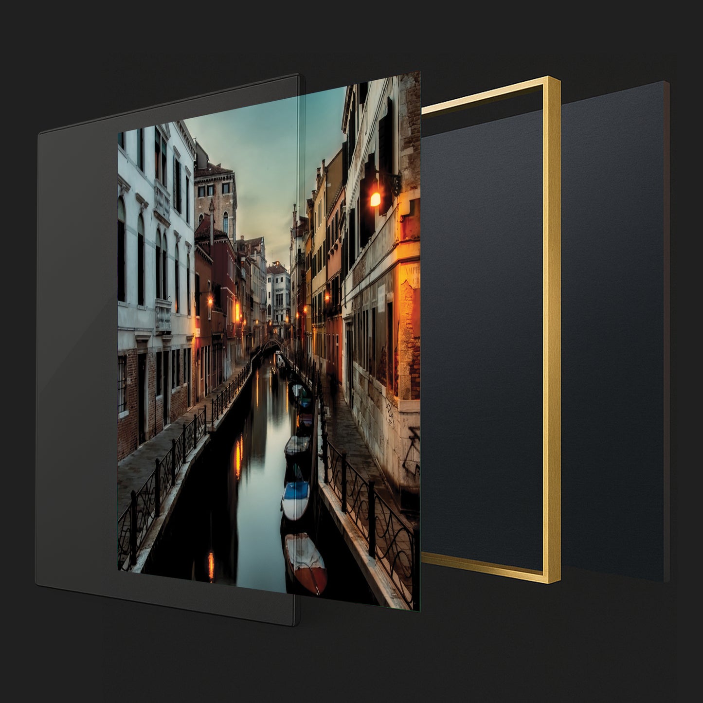 Venice Canal at Dusk – Tranquil Evening Glow
