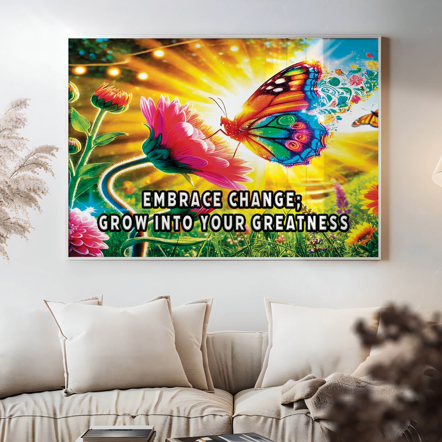 Butterfly of Change – Embrace Change Motivational Wall Art