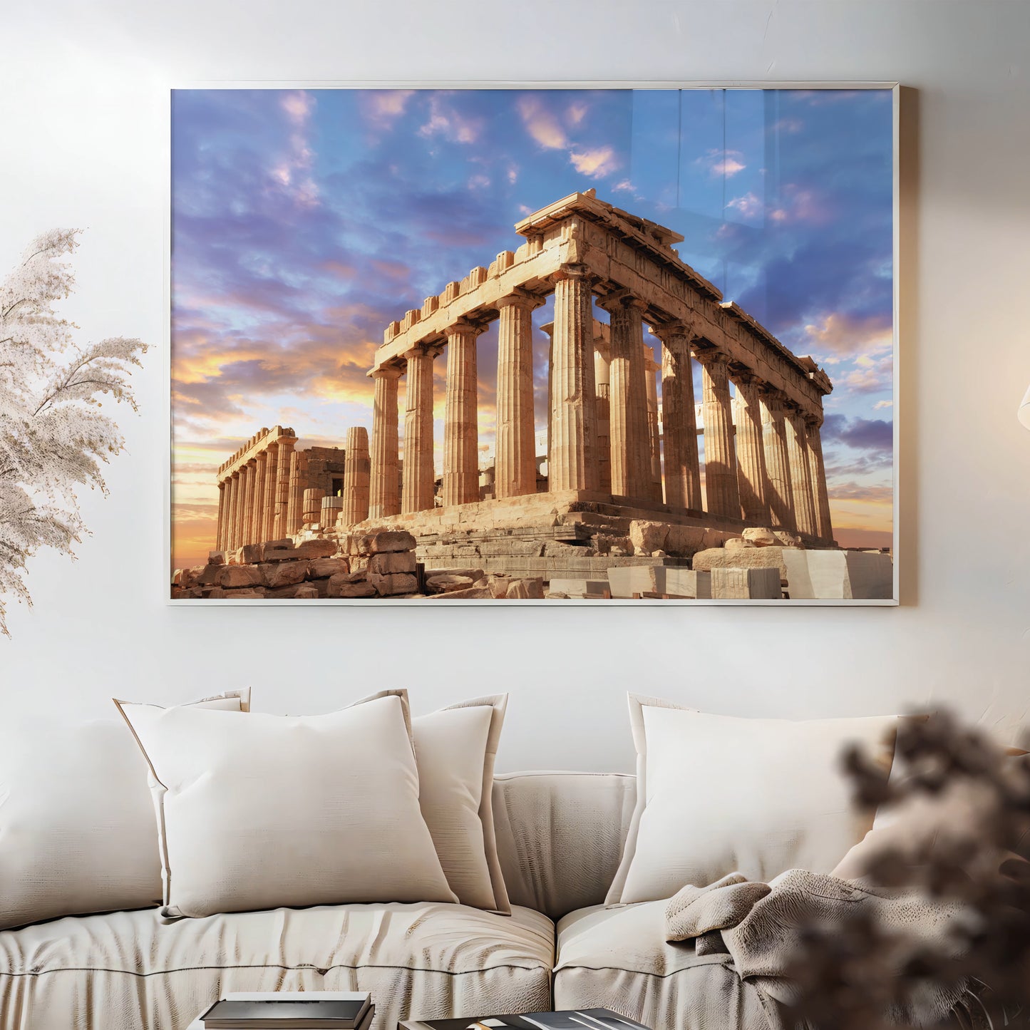 Parthenon at Sunset โ Athens Greece Ancient Architecture Print
