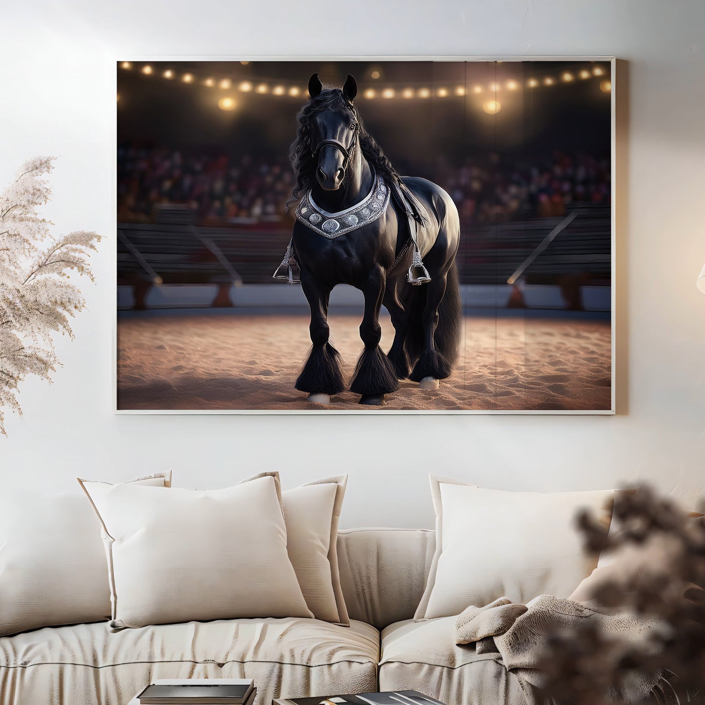 Regal Parade – Percheron in Ornate Silver Tack