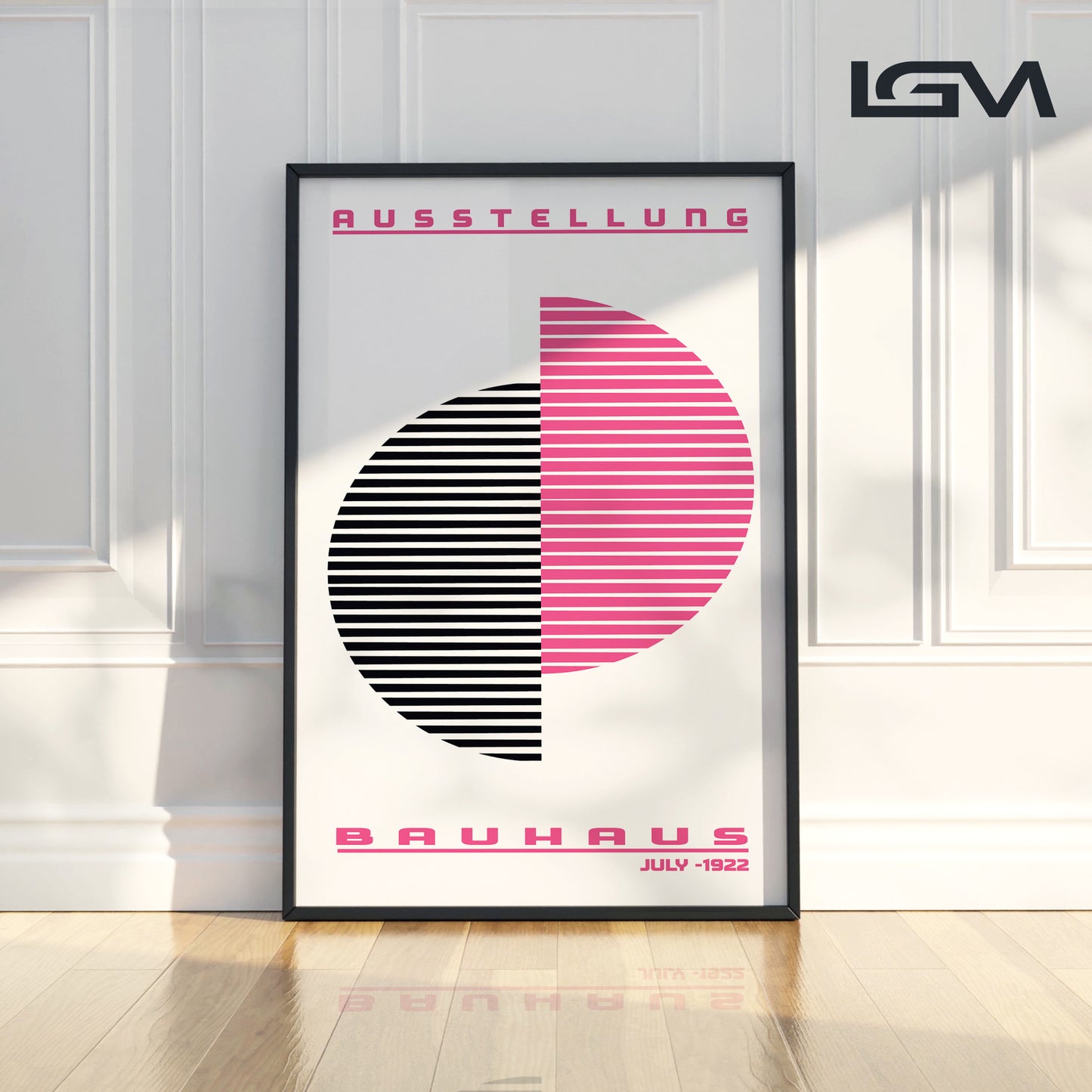 Lines of Thought – Bauhaus Exhibition 1922 | Luxury Framed Glass Art (Multiple Colors)
