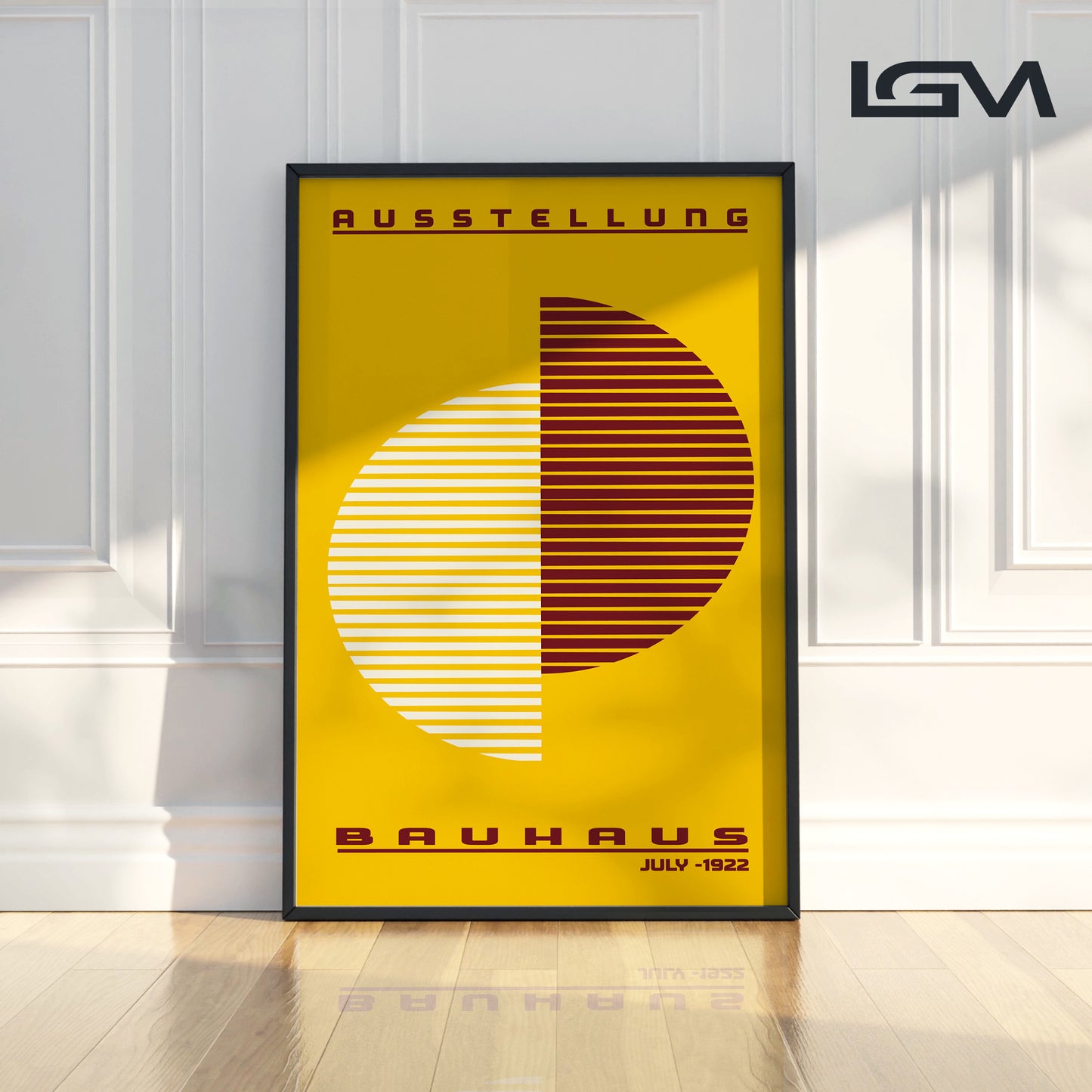 Lines of Thought – Bauhaus Exhibition 1922 | Luxury Framed Glass Art (Multiple Colors)