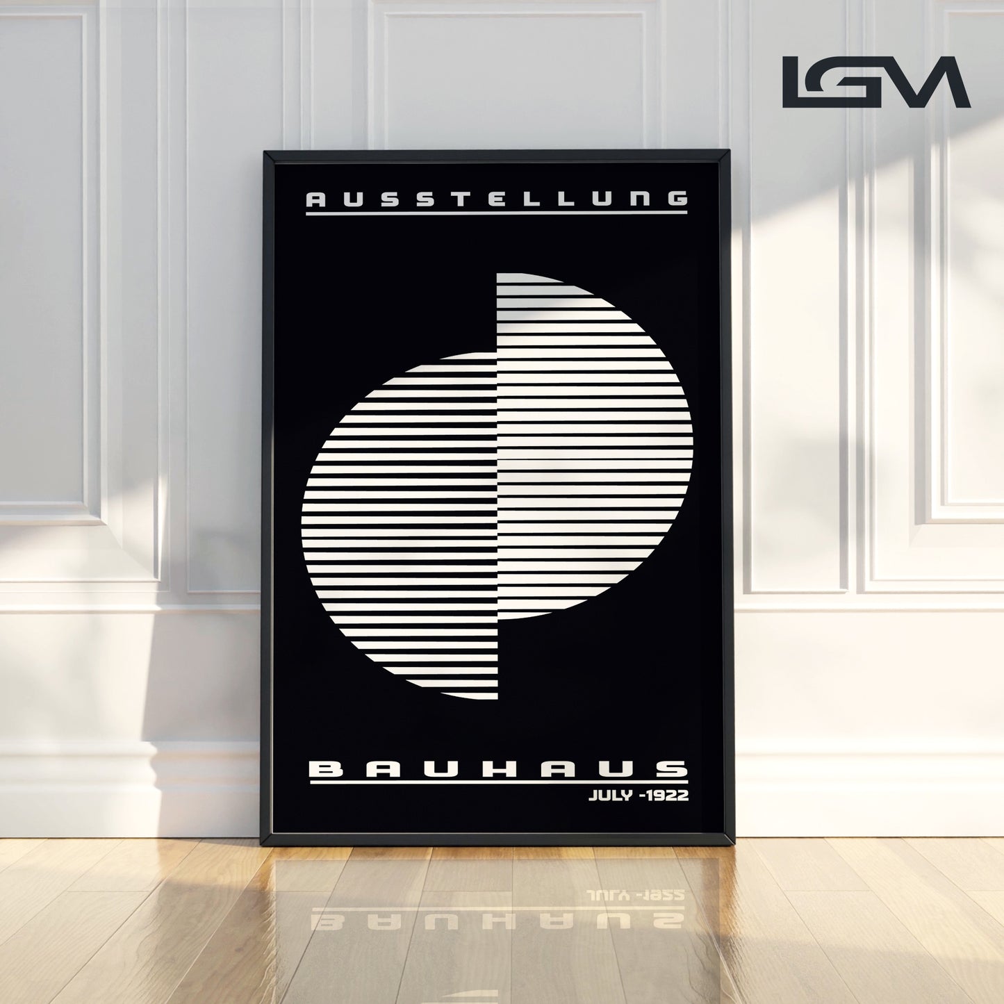 Lines of Thought – Bauhaus Exhibition 1922 | Luxury Framed Glass Art (Multiple Colors)
