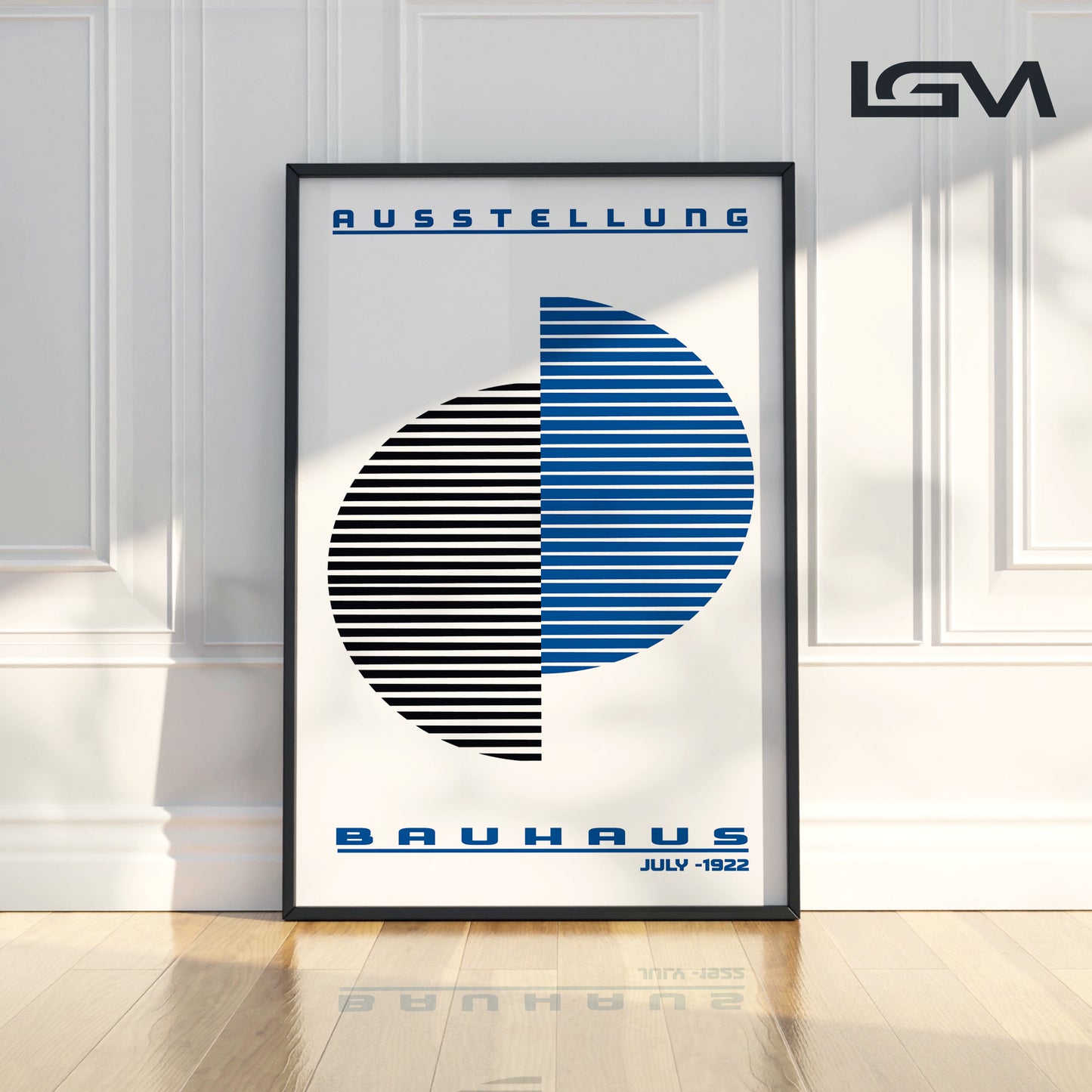 Lines of Thought – Bauhaus Exhibition 1922 | Luxury Framed Glass Art (Multiple Colors)