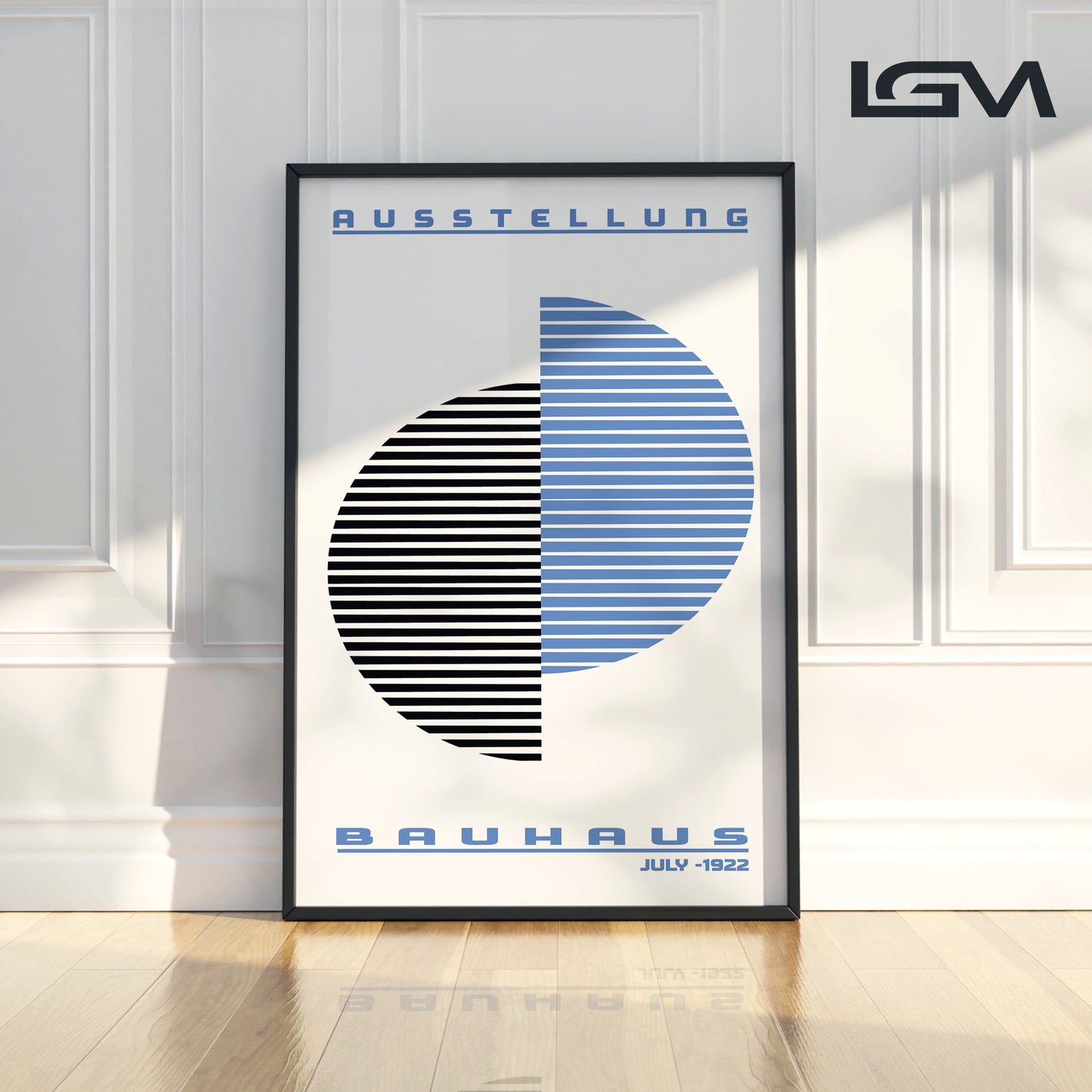 Lines of Thought – Bauhaus Exhibition 1922 | Luxury Framed Glass Art (Multiple Colors)