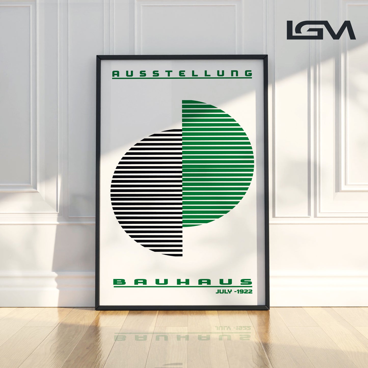Lines of Thought – Bauhaus Exhibition 1922 | Luxury Framed Glass Art (Multiple Colors)