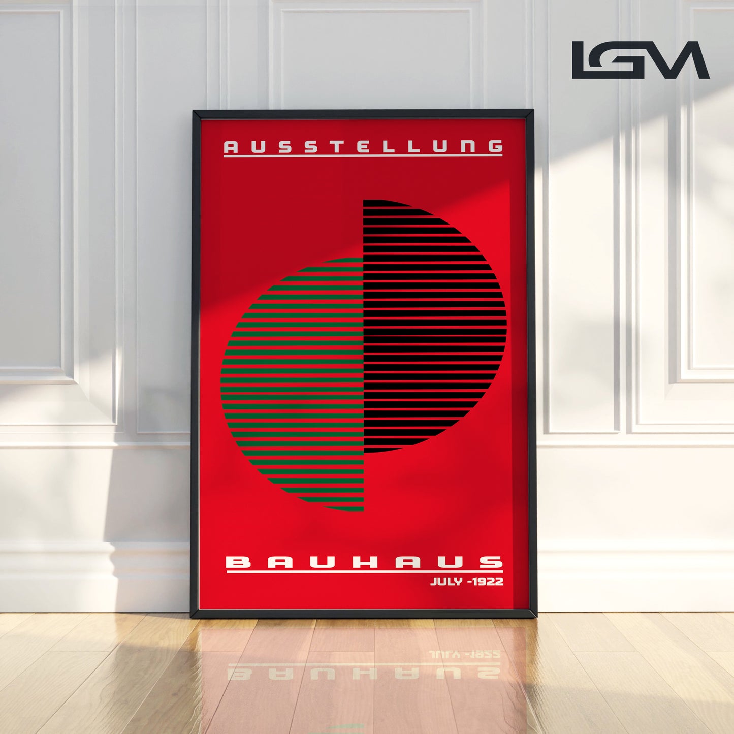 Lines of Thought – Bauhaus Exhibition 1922 | Luxury Framed Glass Art (Multiple Colors)