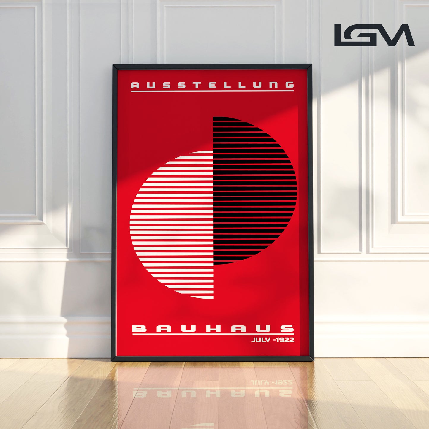 Lines of Thought – Bauhaus Exhibition 1922 | Luxury Framed Glass Art (Multiple Colors)