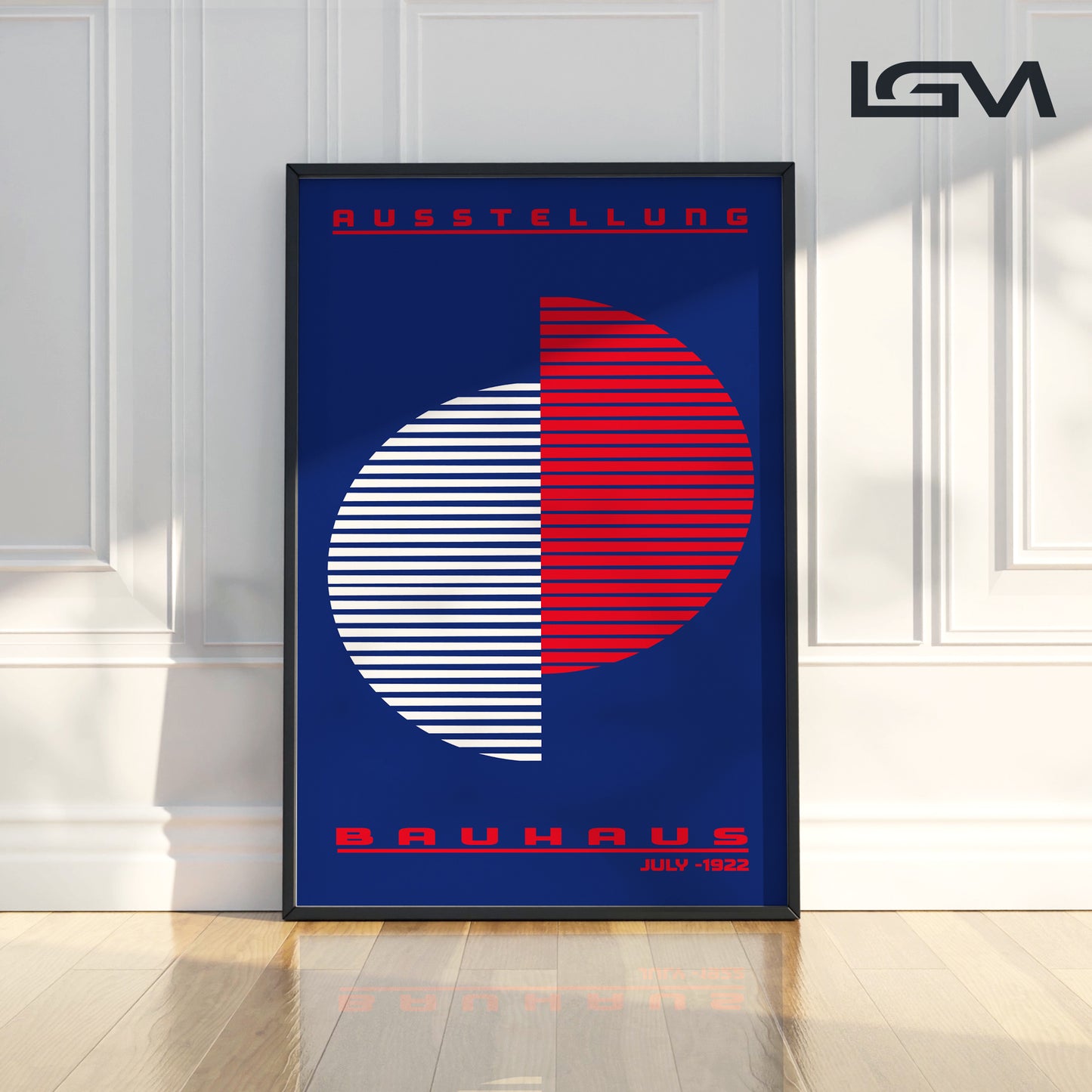 Lines of Thought – Bauhaus Exhibition 1922 | Luxury Framed Glass Art (Multiple Colors)