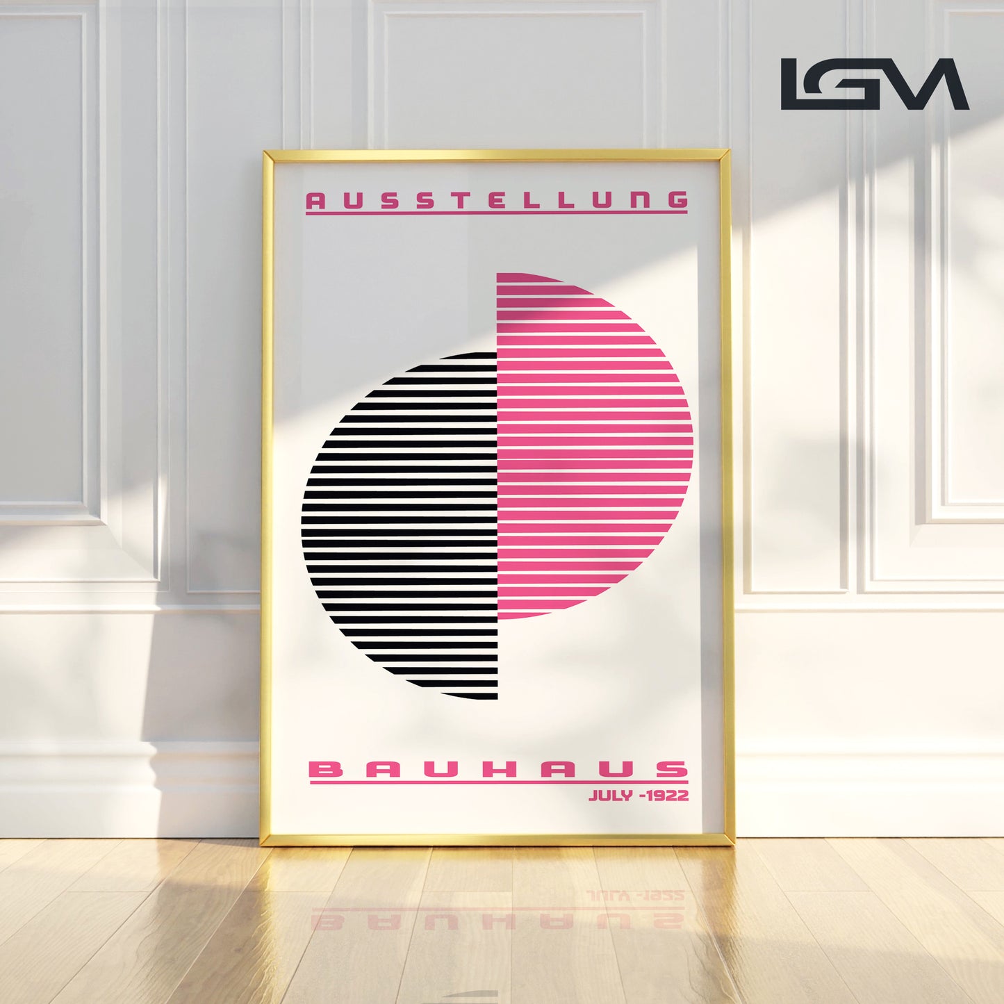Lines of Thought – Bauhaus Exhibition 1922 | Luxury Framed Glass Art (Multiple Colors)