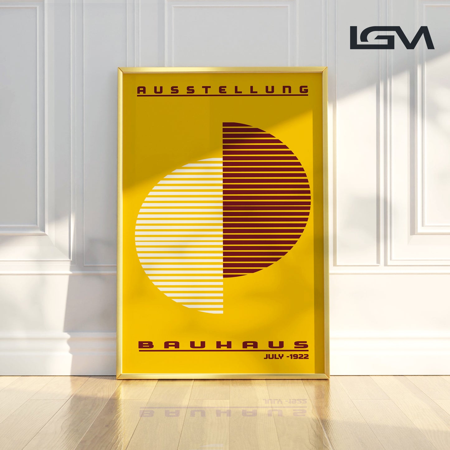 Lines of Thought – Bauhaus Exhibition 1922 | Luxury Framed Glass Art (Multiple Colors)