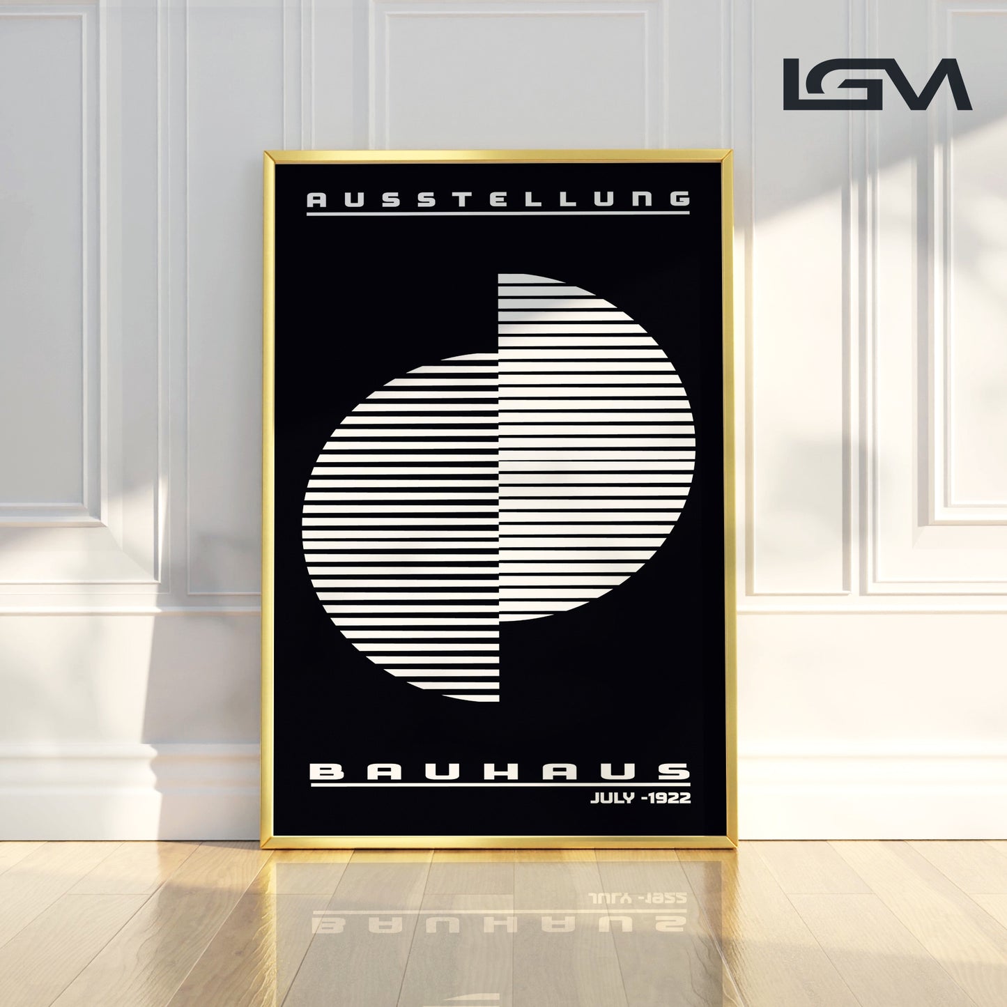 Lines of Thought – Bauhaus Exhibition 1922 | Luxury Framed Glass Art (Multiple Colors)