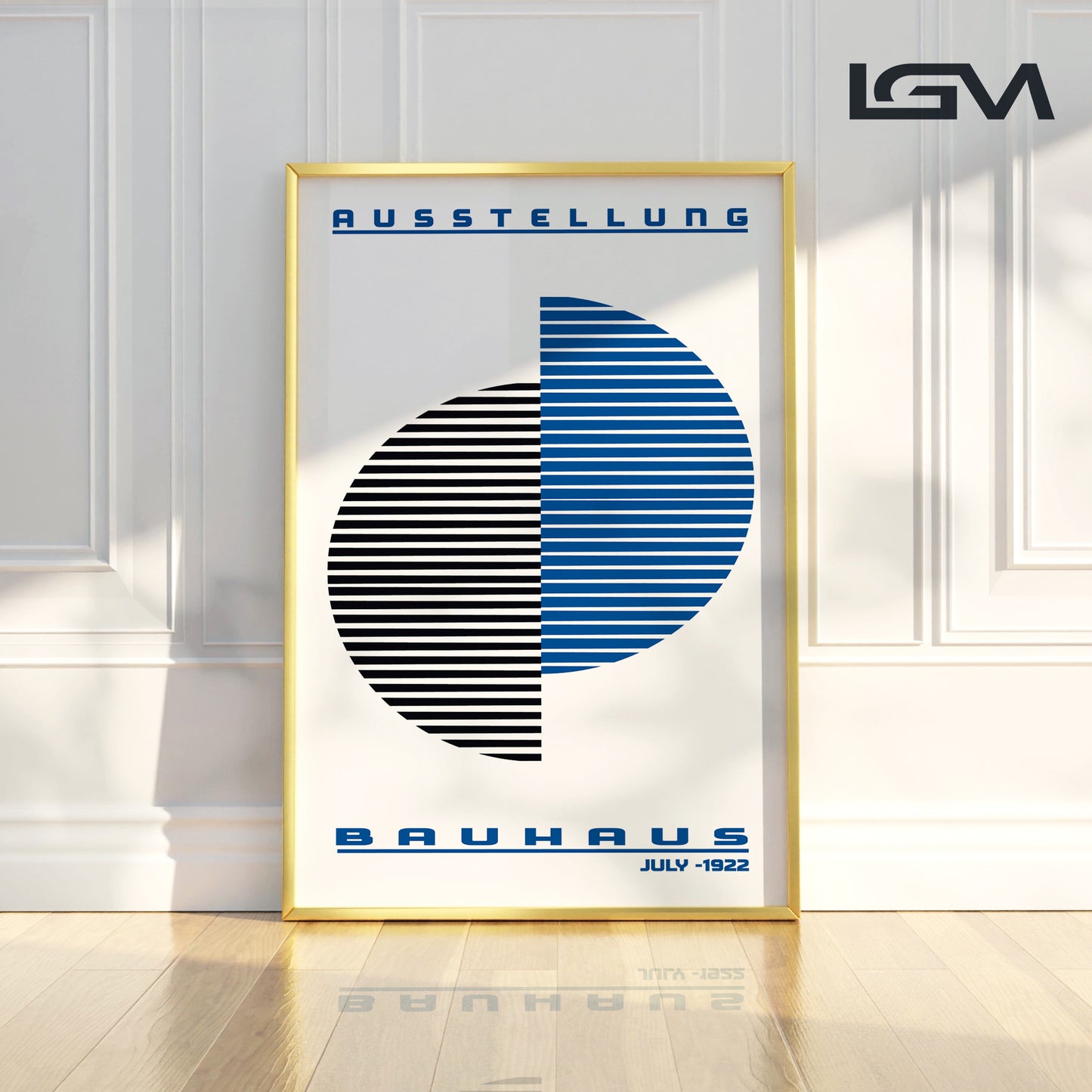 Lines of Thought – Bauhaus Exhibition 1922 | Luxury Framed Glass Art (Multiple Colors)