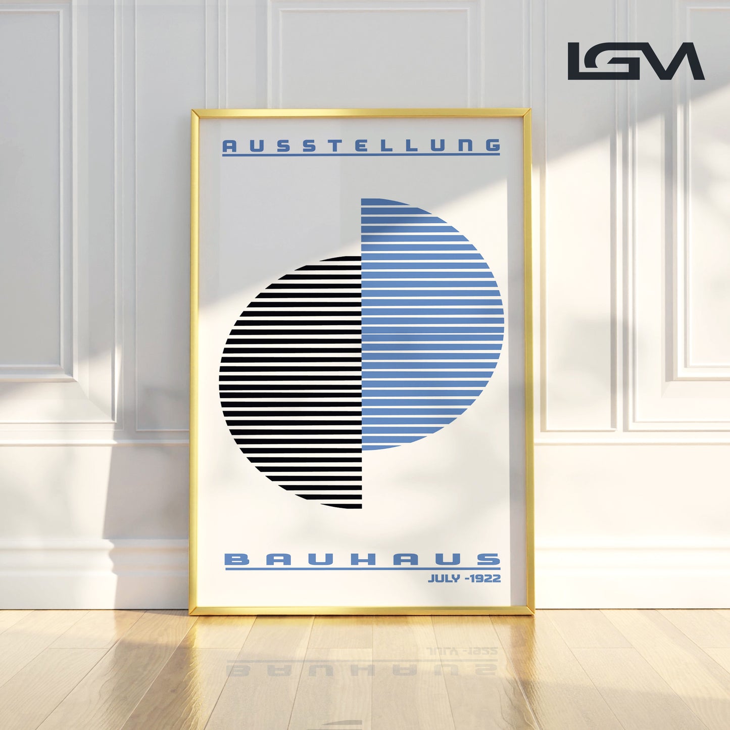 Lines of Thought – Bauhaus Exhibition 1922 | Luxury Framed Glass Art (Multiple Colors)