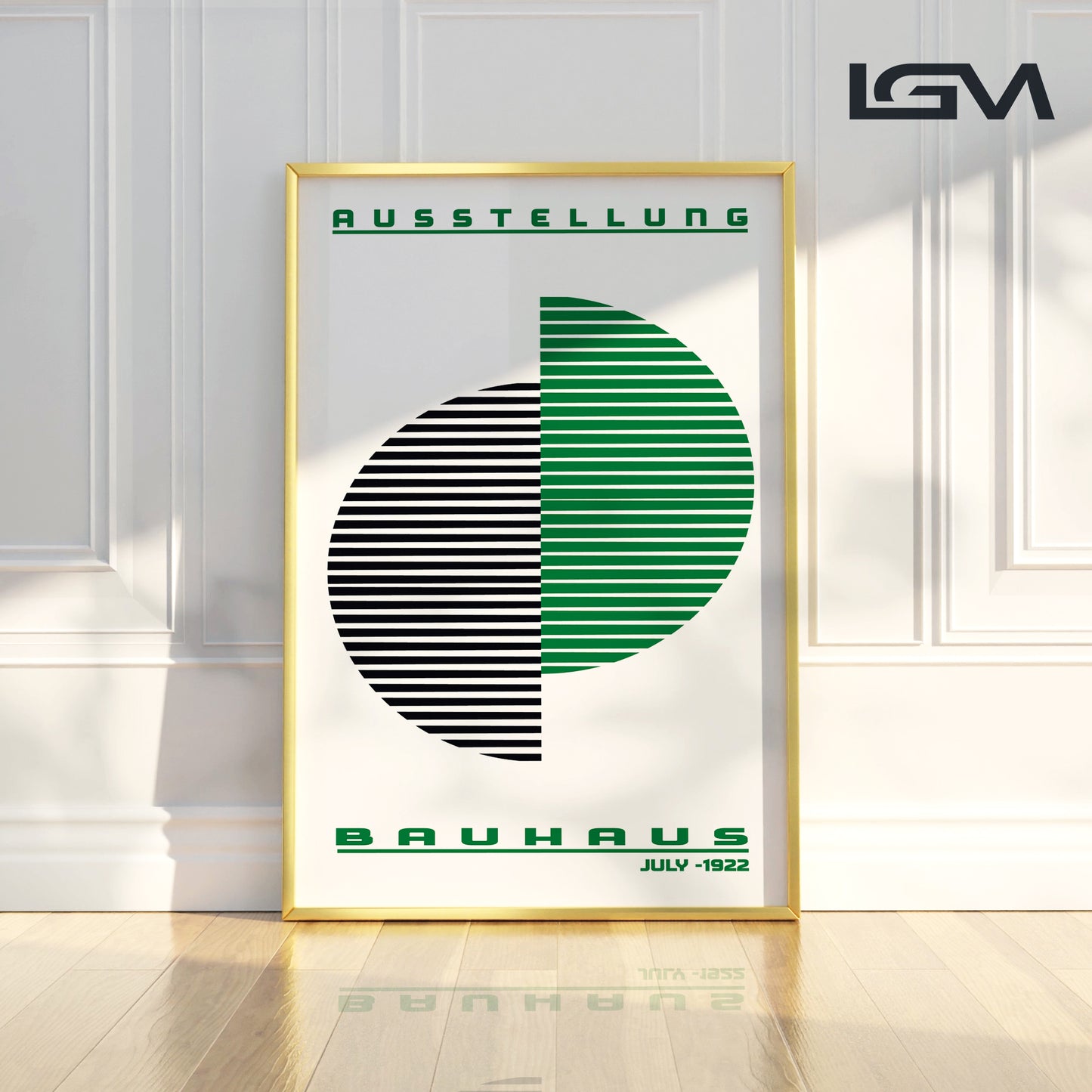 Lines of Thought – Bauhaus Exhibition 1922 | Luxury Framed Glass Art (Multiple Colors)