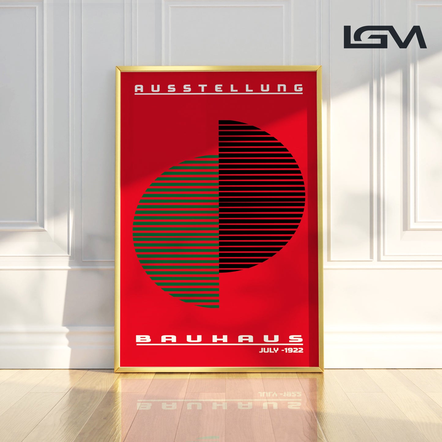 Lines of Thought – Bauhaus Exhibition 1922 | Luxury Framed Glass Art (Multiple Colors)
