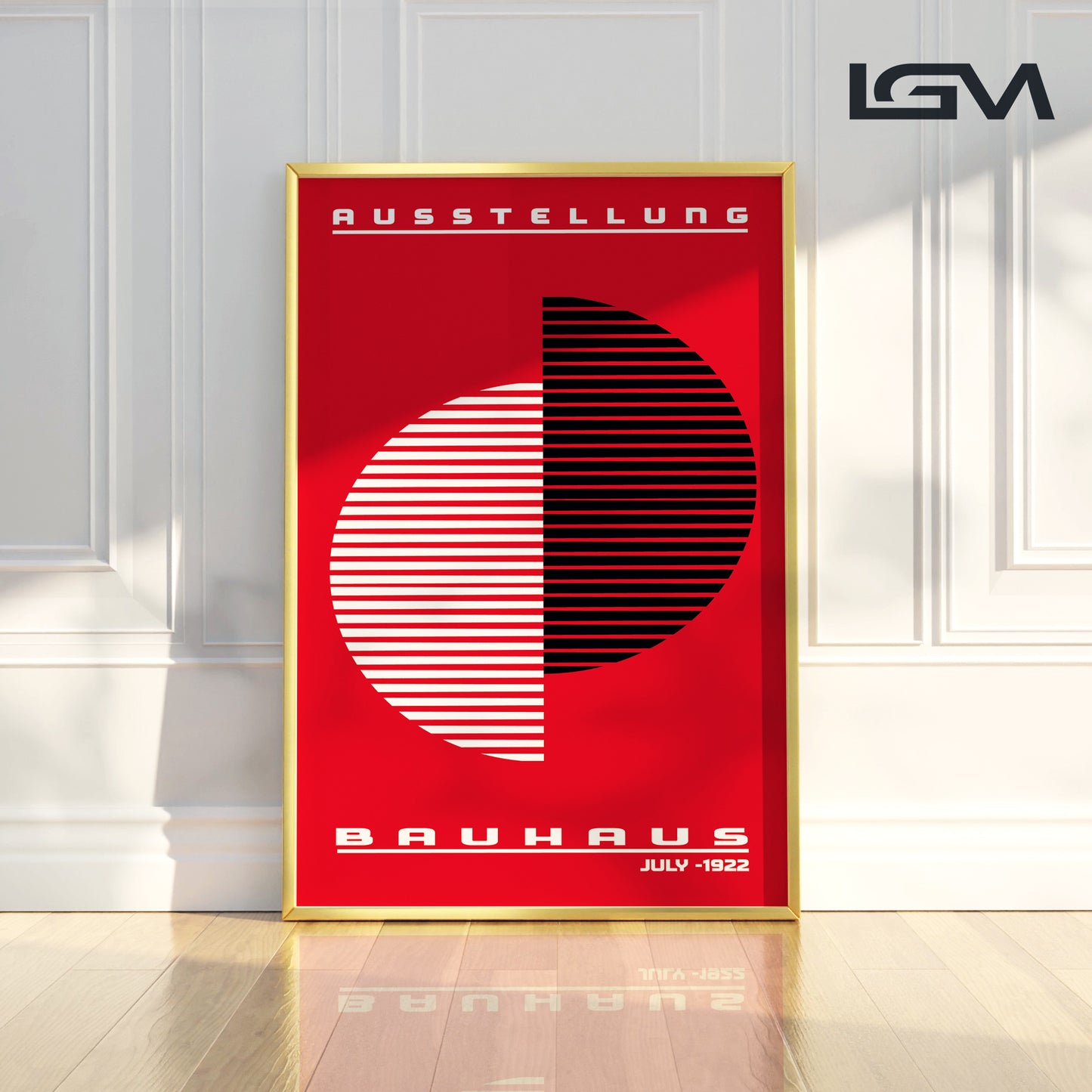 Lines of Thought – Bauhaus Exhibition 1922 | Luxury Framed Glass Art (Multiple Colors)