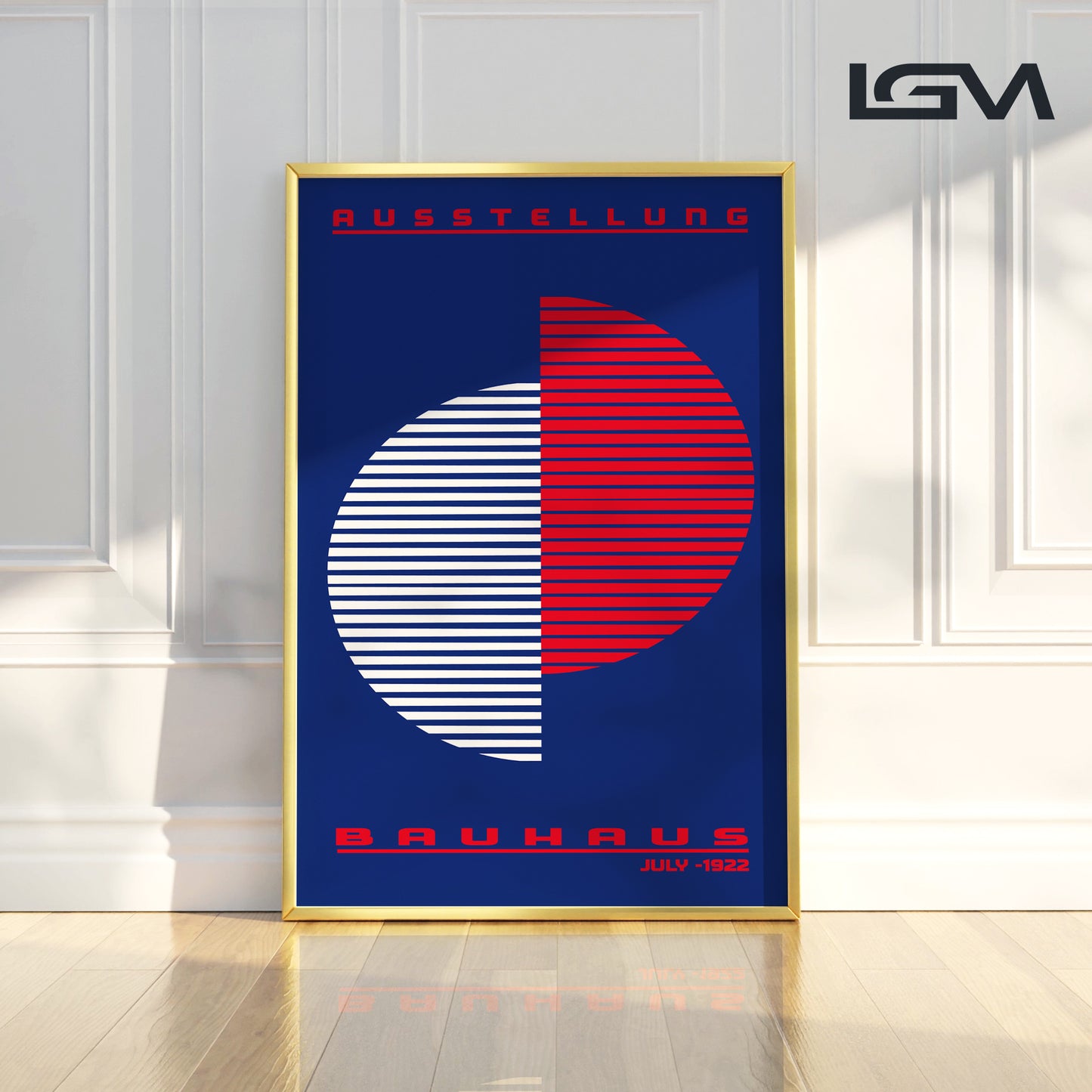 Lines of Thought – Bauhaus Exhibition 1922 | Luxury Framed Glass Art (Multiple Colors)