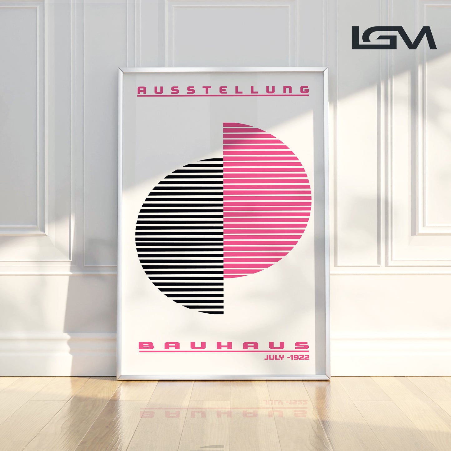 Lines of Thought – Bauhaus Exhibition 1922 | Luxury Framed Glass Art (Multiple Colors)