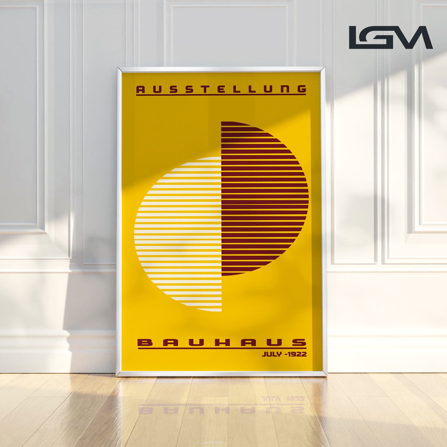Lines of Thought – Bauhaus Exhibition 1922 | Luxury Framed Glass Art (Multiple Colors)