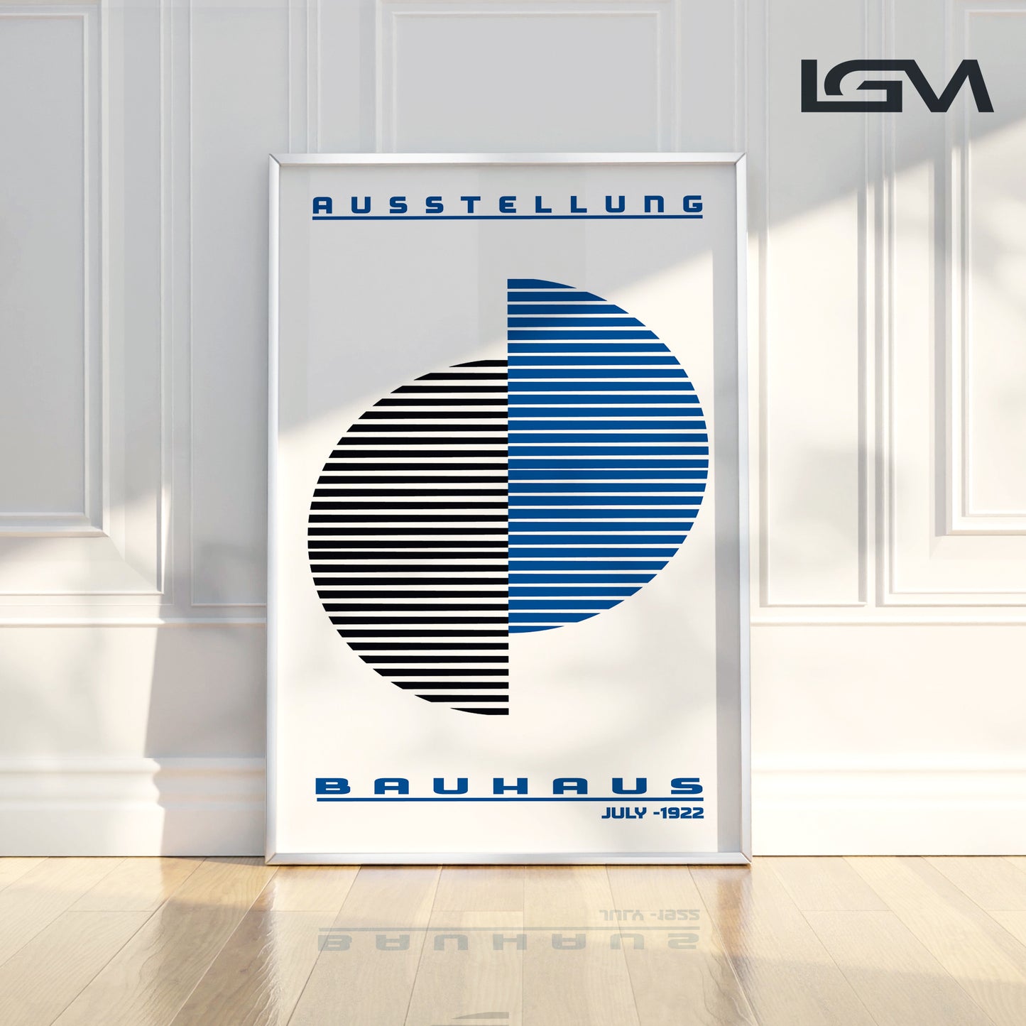 Lines of Thought – Bauhaus Exhibition 1922 | Luxury Framed Glass Art (Multiple Colors)