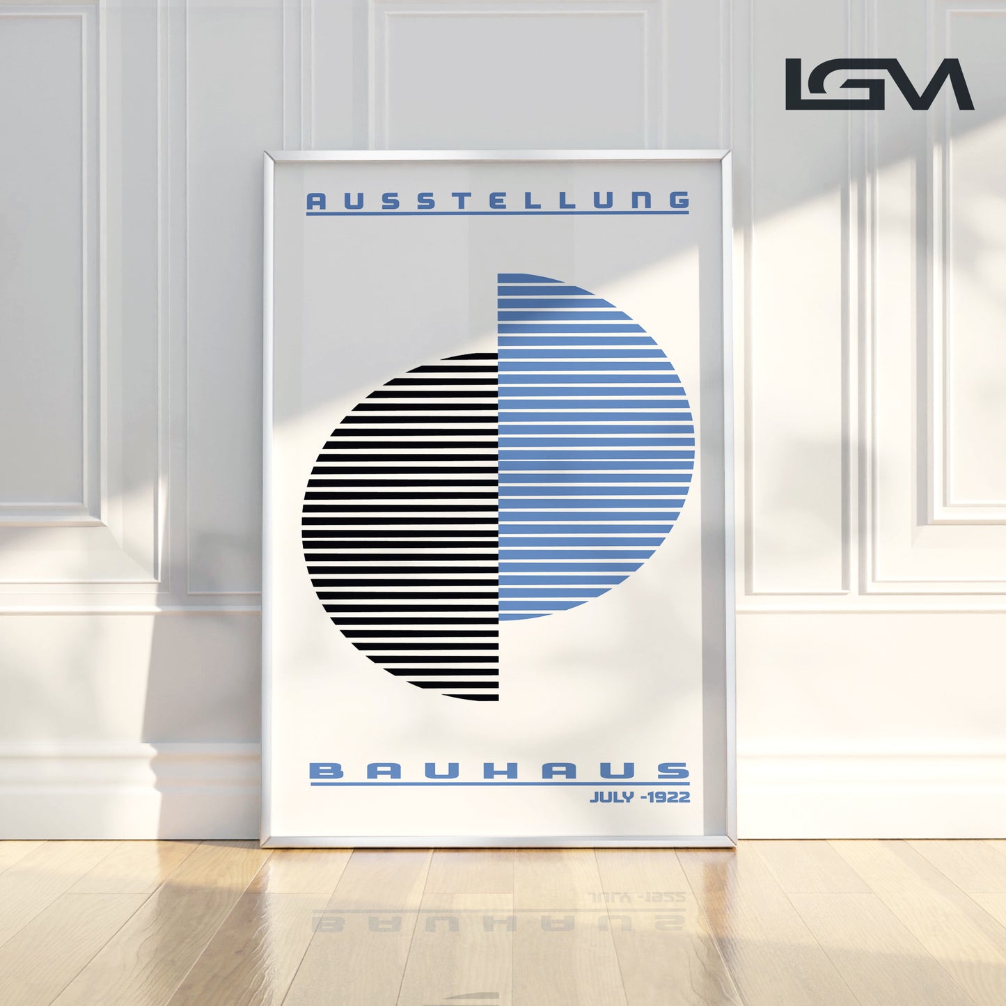 Lines of Thought – Bauhaus Exhibition 1922 | Luxury Framed Glass Art (Multiple Colors)