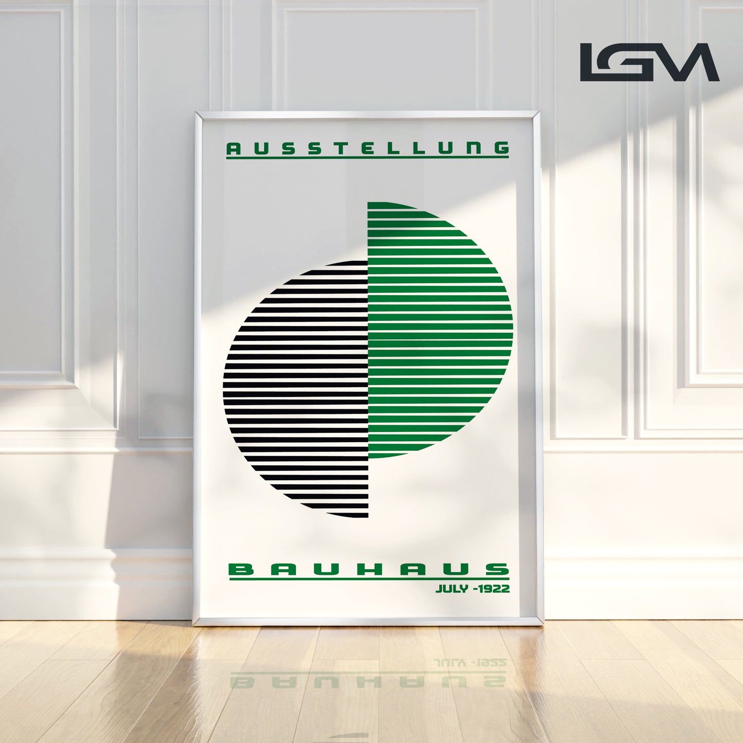 Lines of Thought – Bauhaus Exhibition 1922 | Luxury Framed Glass Art (Multiple Colors)