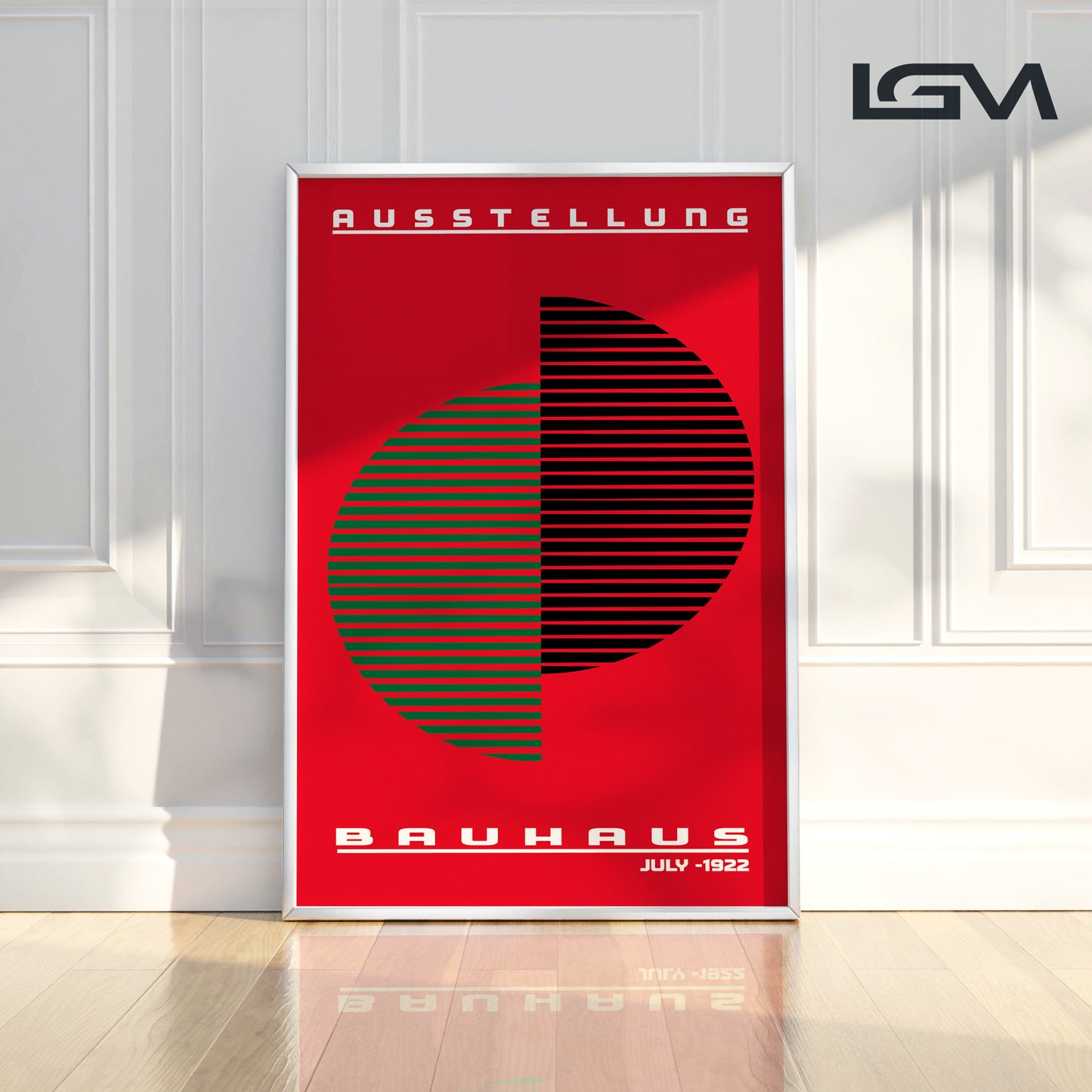 Lines of Thought – Bauhaus Exhibition 1922 | Luxury Framed Glass Art (Multiple Colors)