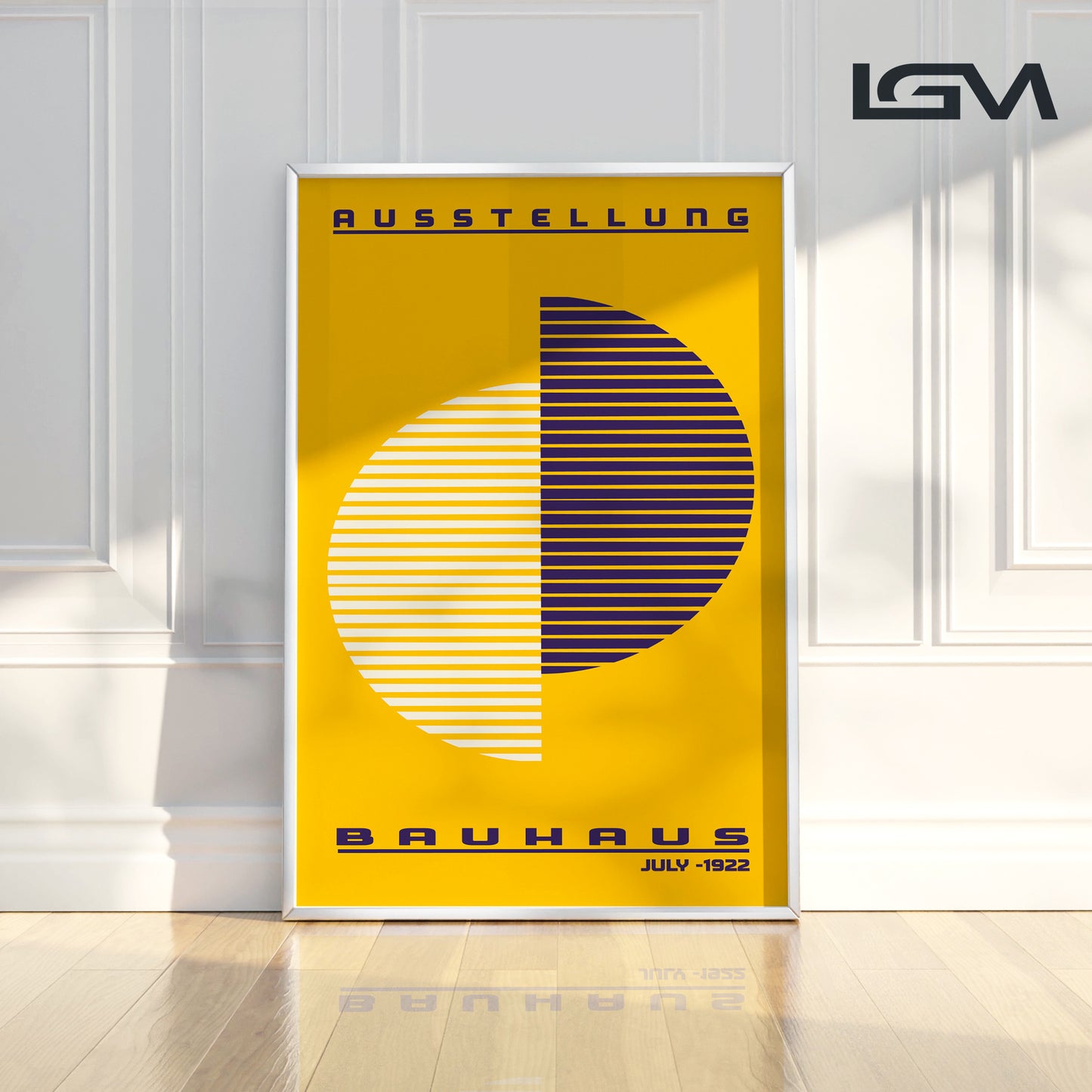 Lines of Thought – Bauhaus Exhibition 1922 | Luxury Framed Glass Art (Multiple Colors)