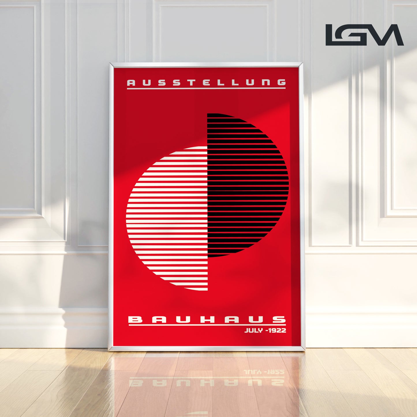 Lines of Thought – Bauhaus Exhibition 1922 | Luxury Framed Glass Art (Multiple Colors)