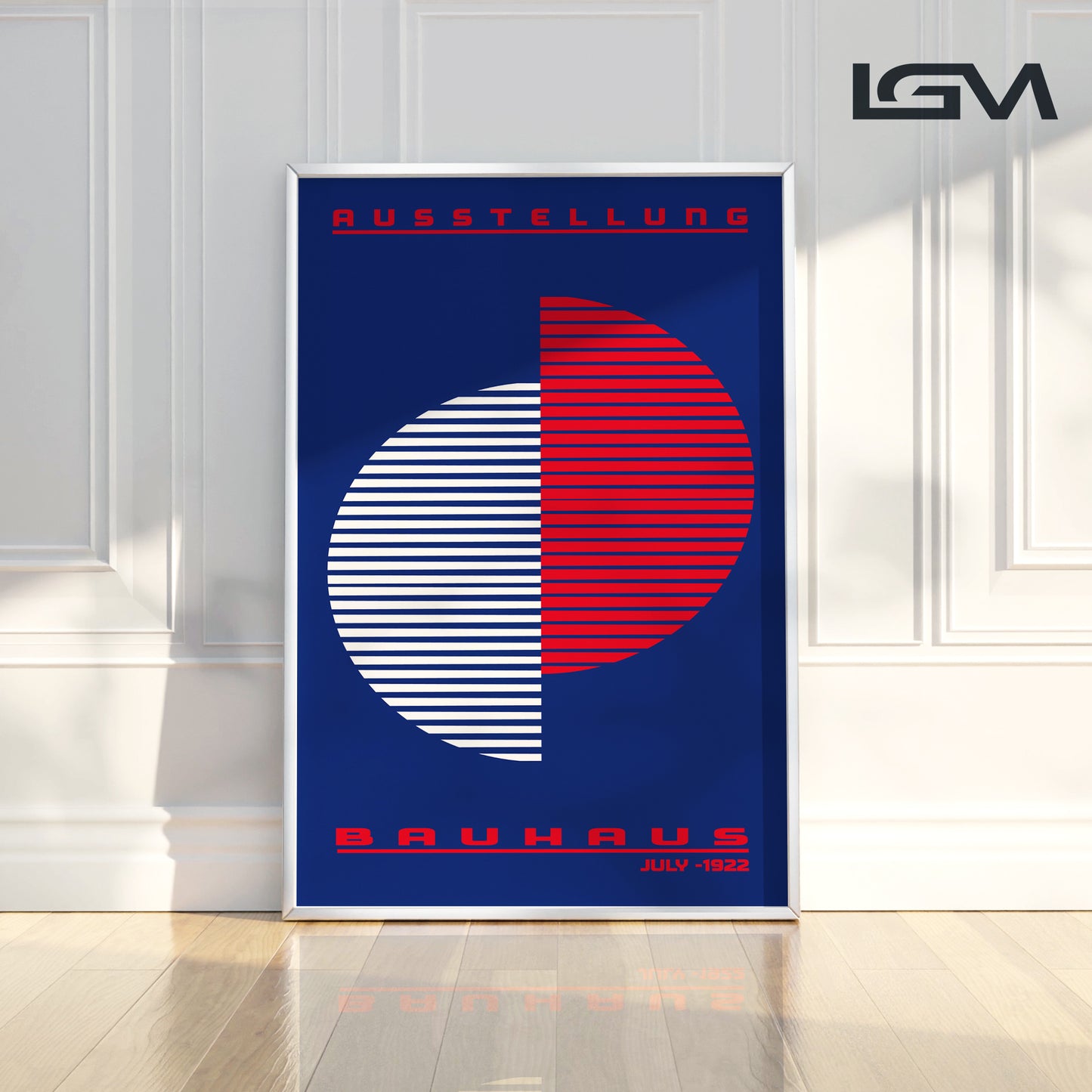 Lines of Thought – Bauhaus Exhibition 1922 | Luxury Framed Glass Art (Multiple Colors)