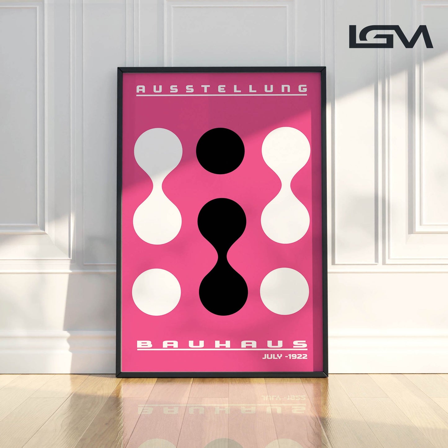 Form & Rhythm - Bauhaus Exhibition 1922 | Luxury Framed Glass Wall Art (Multiple Colors)