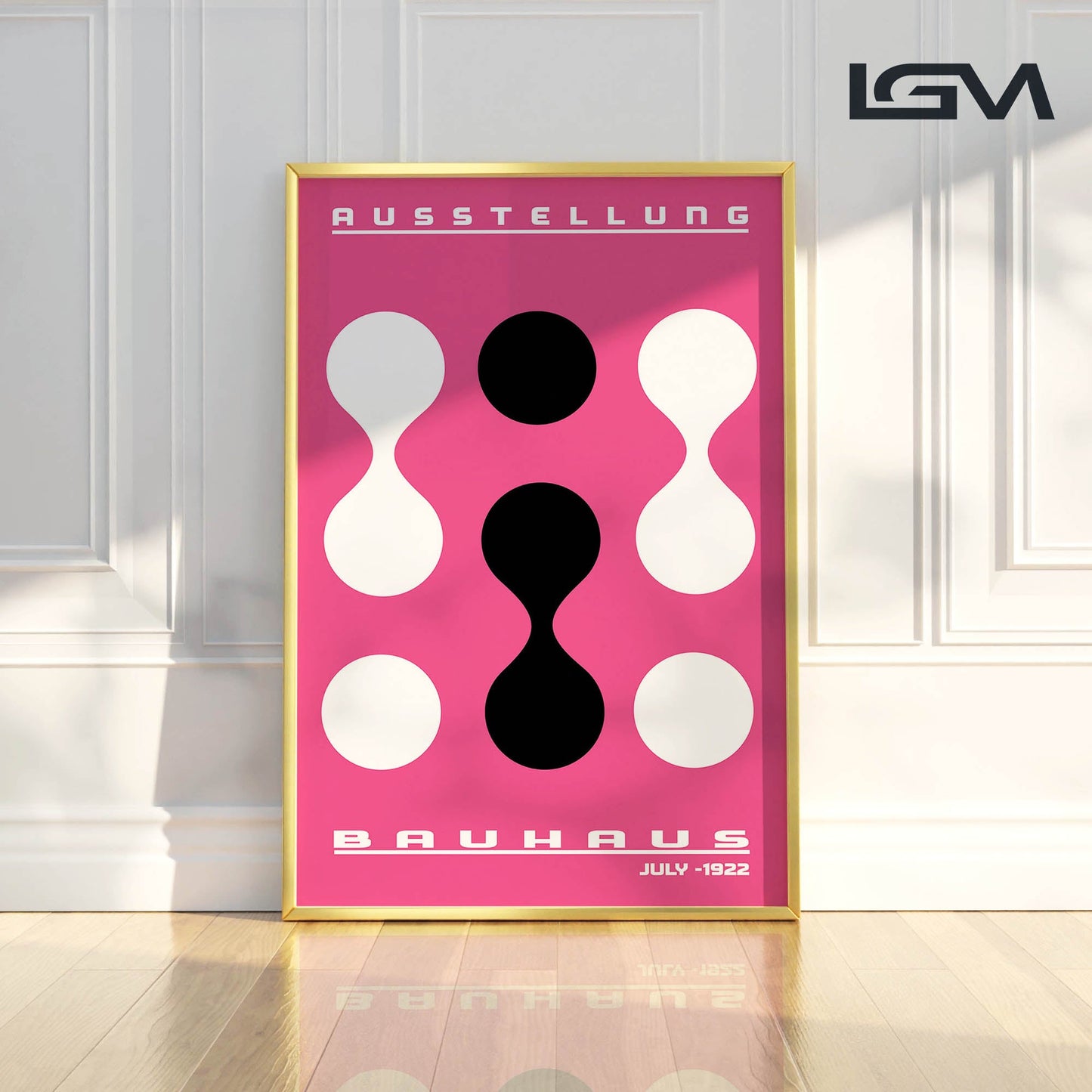 Form & Rhythm - Bauhaus Exhibition 1922 | Luxury Framed Glass Wall Art (Multiple Colors)