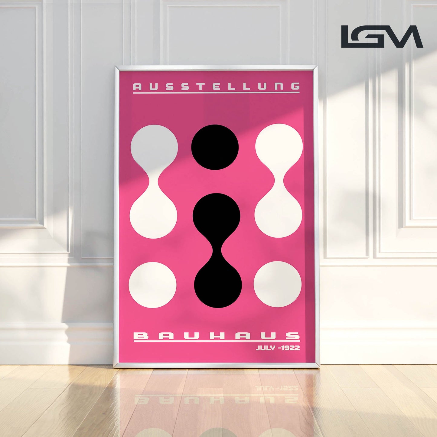 Form & Rhythm - Bauhaus Exhibition 1922 | Luxury Framed Glass Wall Art (Multiple Colors)