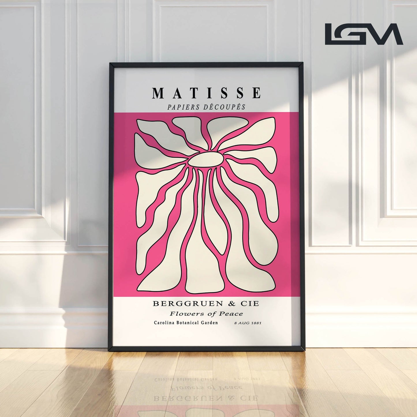 Timeless Elegance - Modern Matisse Inspired Geometric Wall Art β Luxury Glass Framed Wall Decoration (Multiple Colors)