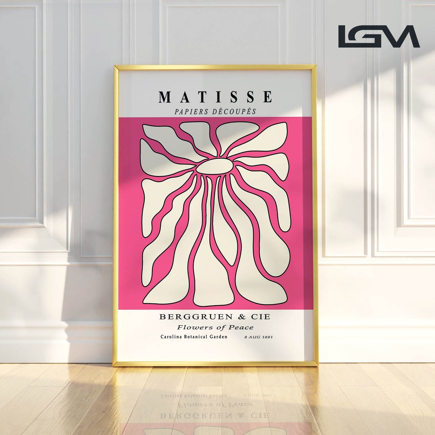Timeless Elegance - Modern Matisse Inspired Geometric Wall Art β Luxury Glass Framed Wall Decoration (Multiple Colors)