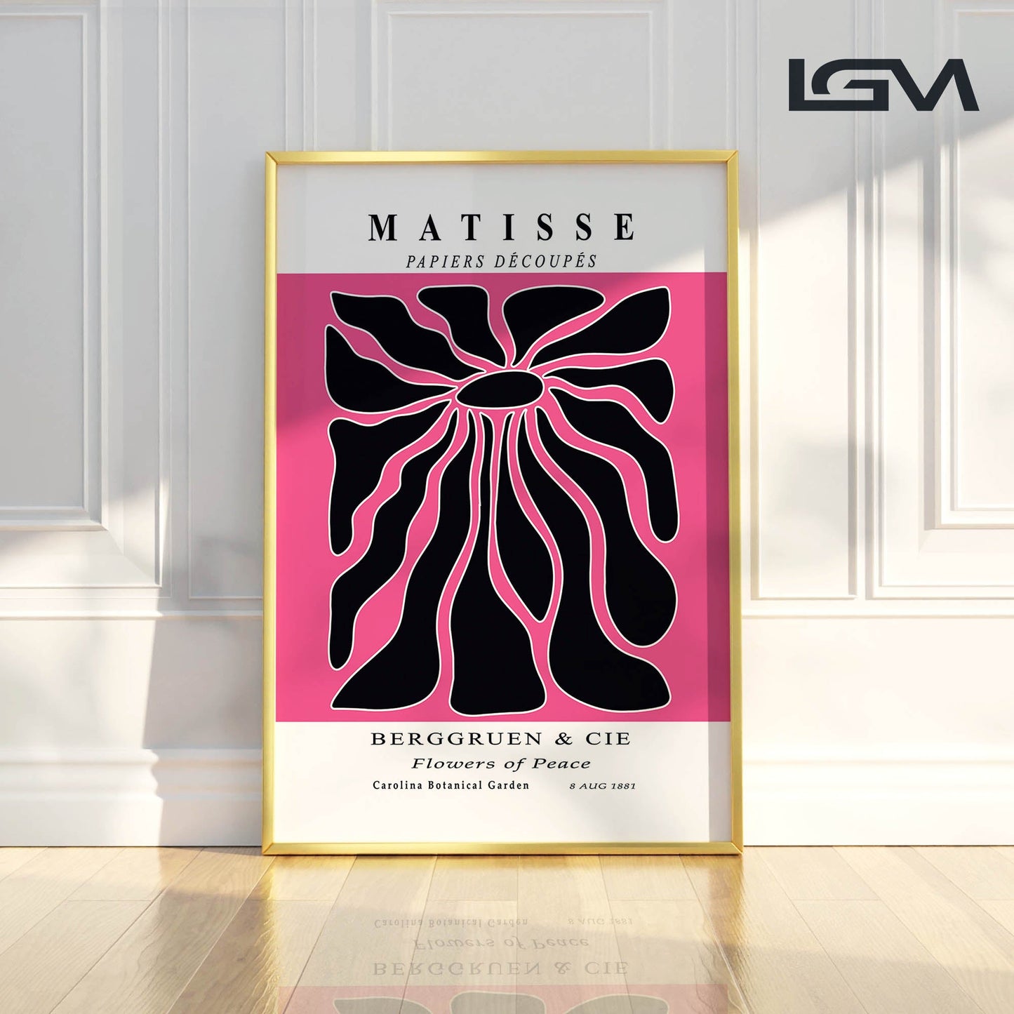 Radiant Bloom - Modern Matisse Inspired Geometric Wall Art β Luxury Glass Wall Decoration (Multiple Colors)