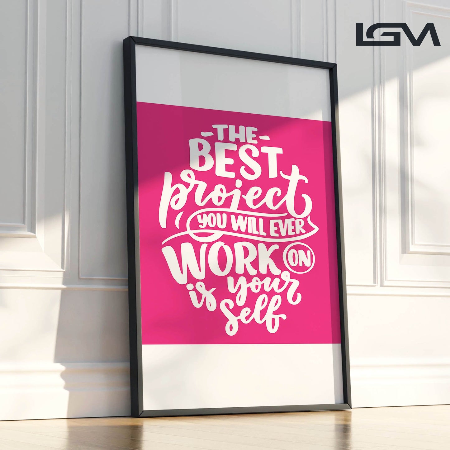 Elevate & Empower β The Best Project Is YOU - Luxury Glass Wall Art