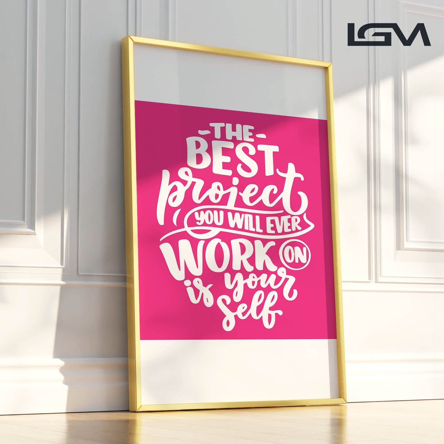 Elevate & Empower β The Best Project Is YOU - Luxury Glass Wall Art
